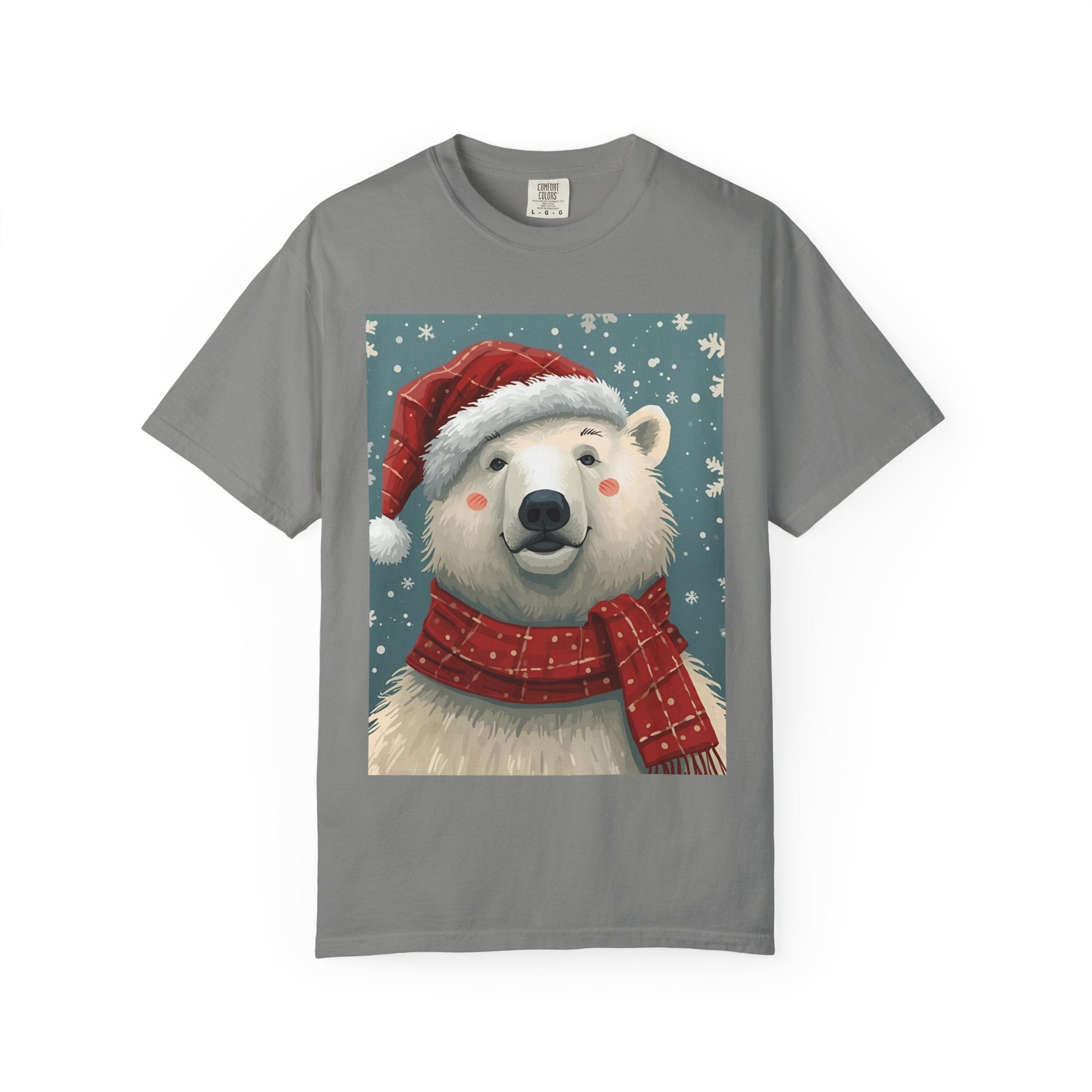 Cozy Holiday Polar Bear T-Shirt, Christmas Tee, Unisex Shirt, Festive Apparel, Gift for Animal Lovers, Winter Wear