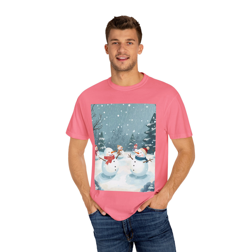 Festive Christmas Winter Wonderland Snowman T-shirt | Holiday Tee, Christmas Apparel, Gift for Him/Her, Graphic Shirt, Seasonal Fashion