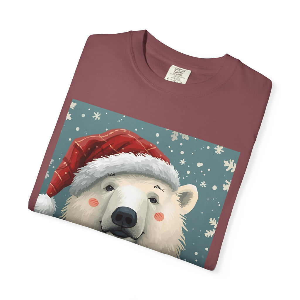 Cozy Holiday Polar Bear T-Shirt, Christmas Tee, Unisex Shirt, Festive Apparel, Gift for Animal Lovers, Winter Wear