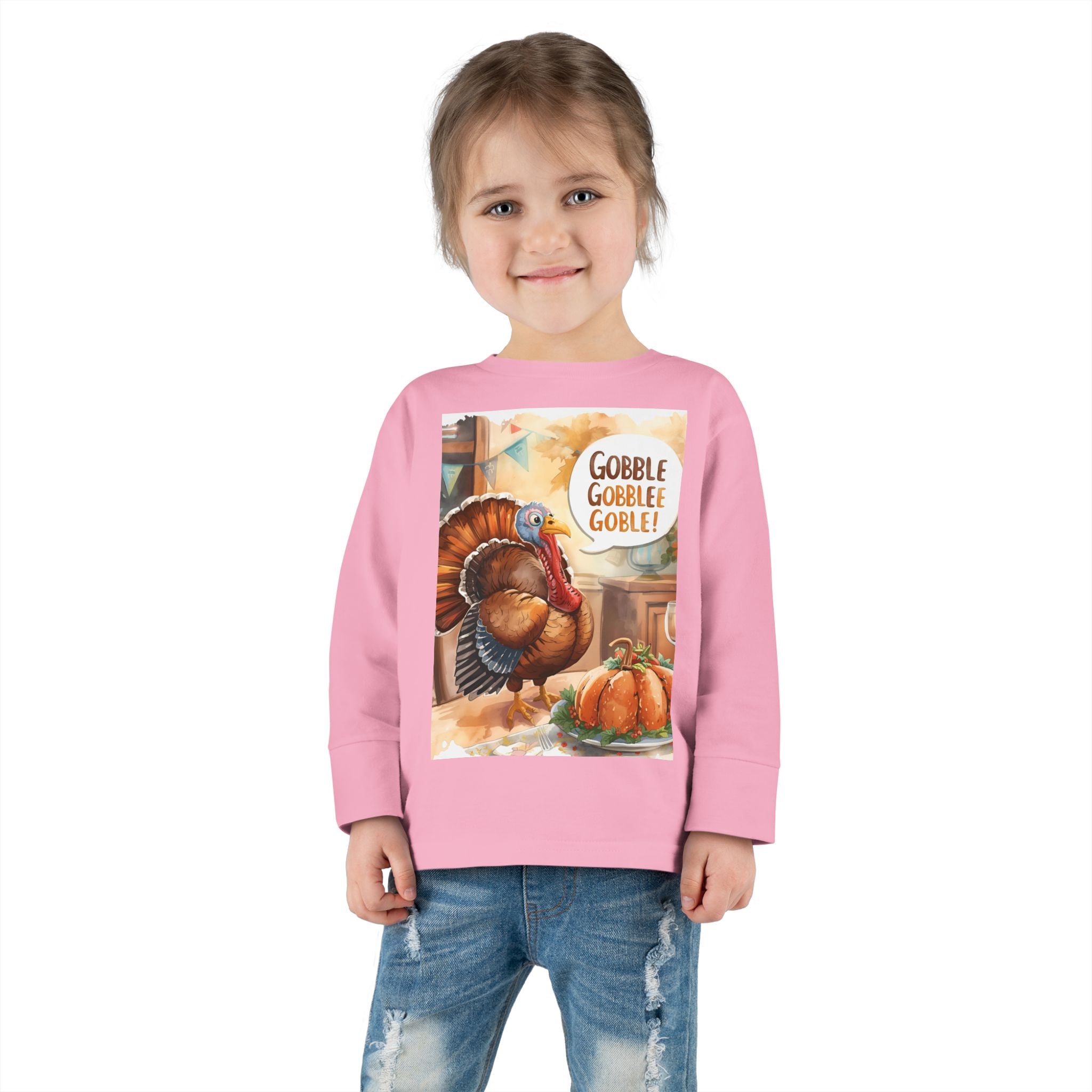 Thanksgiving Turkey Toddler Long Sleeve Tee