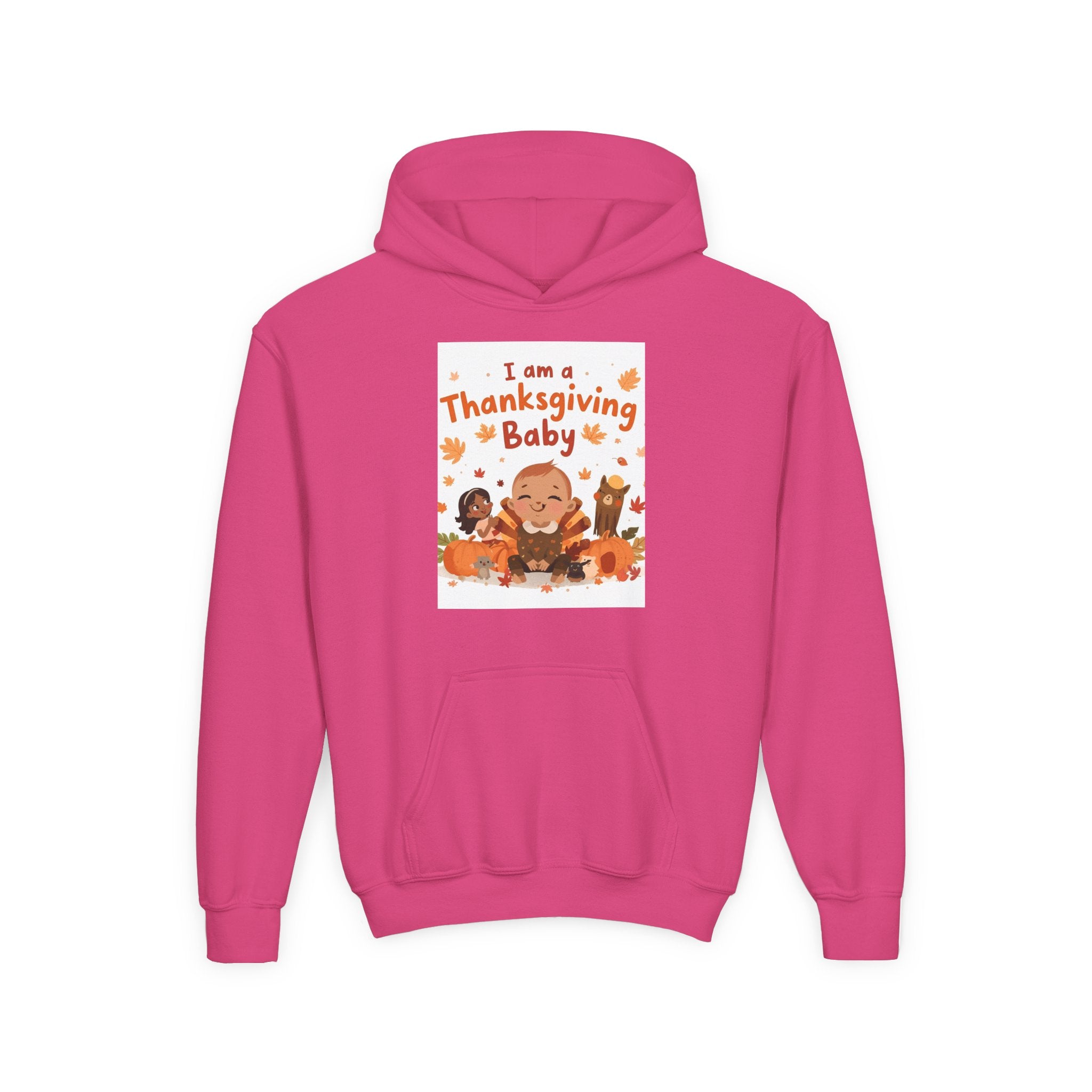 I'm A Thanksgiving Baby Youth Heavy Blend Hooded Sweatshirt