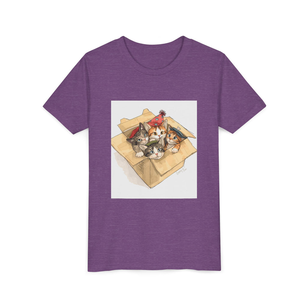 Cute Kittens In Box Youth Short Sleeve Tee