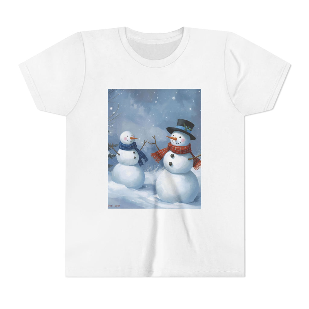 Christmas Snowman Family Youth Short Sleeve Tee