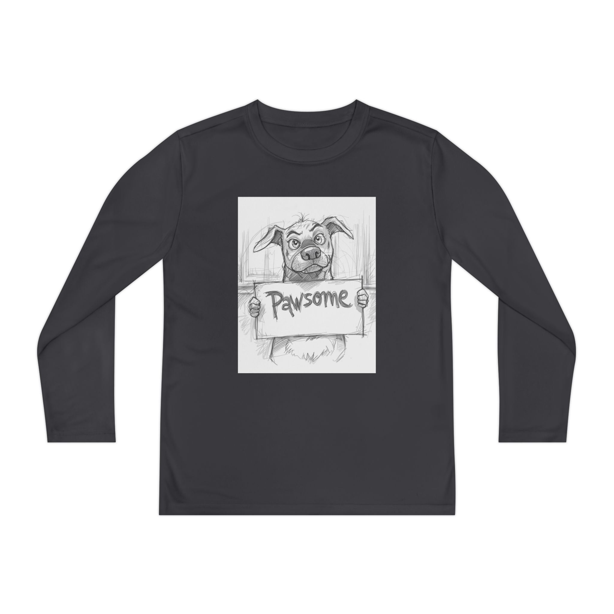 Pawsome Dog Youth Long Sleeve Competitor Tee