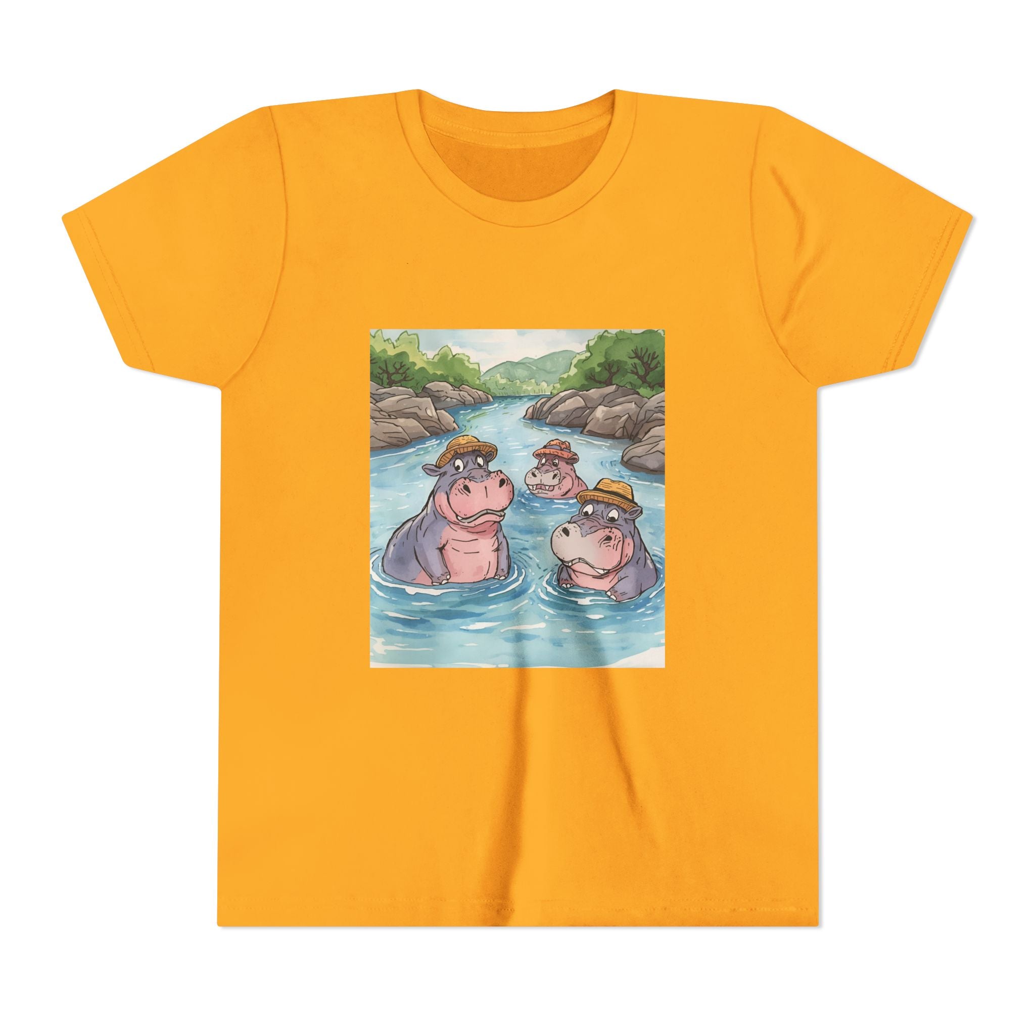 Hippo Cute Youth Short Sleeve Tee
