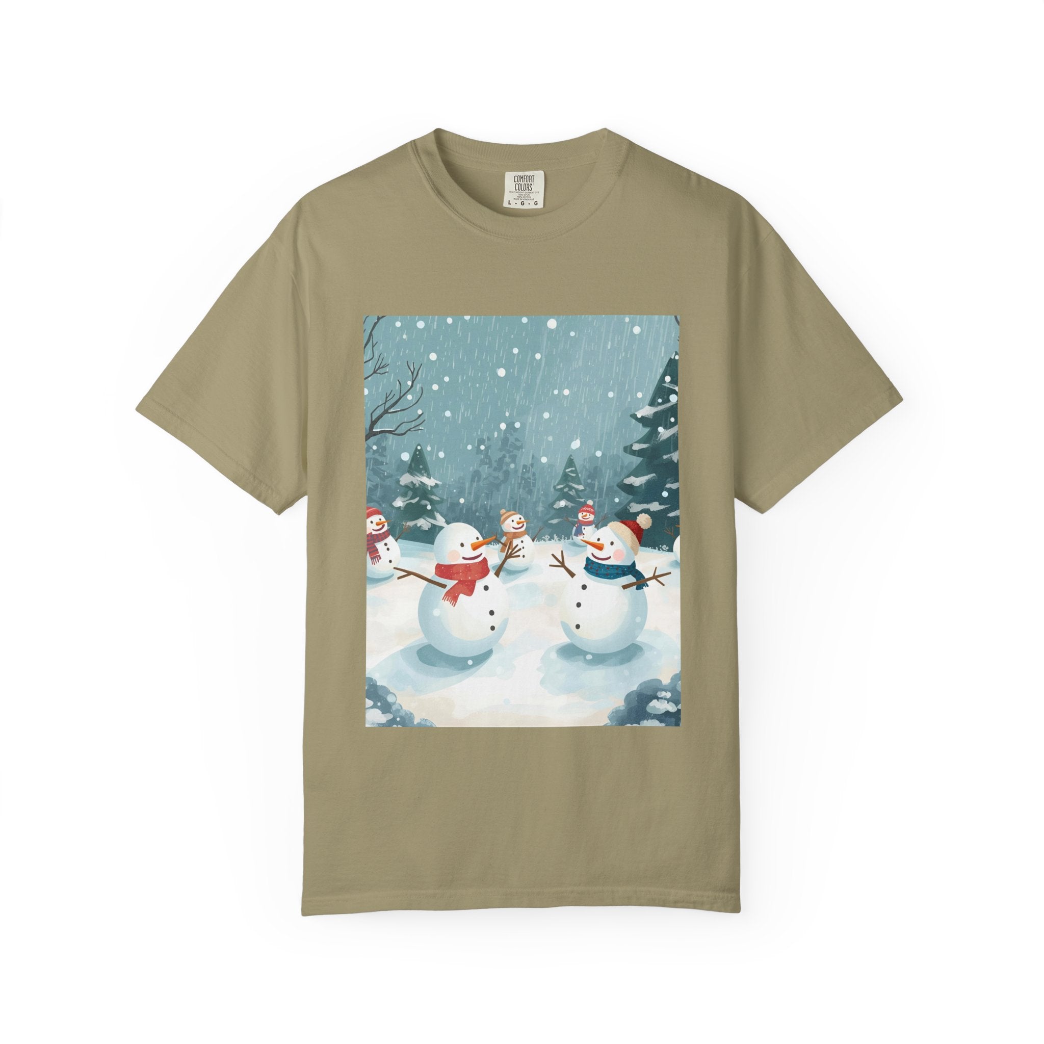 Festive Christmas Snowman Winter Wonderland T-shirt, Holiday Tee, Snowman Gift, Cozy Apparel, Unisex Christmas Shirt, Festive Winter Wear