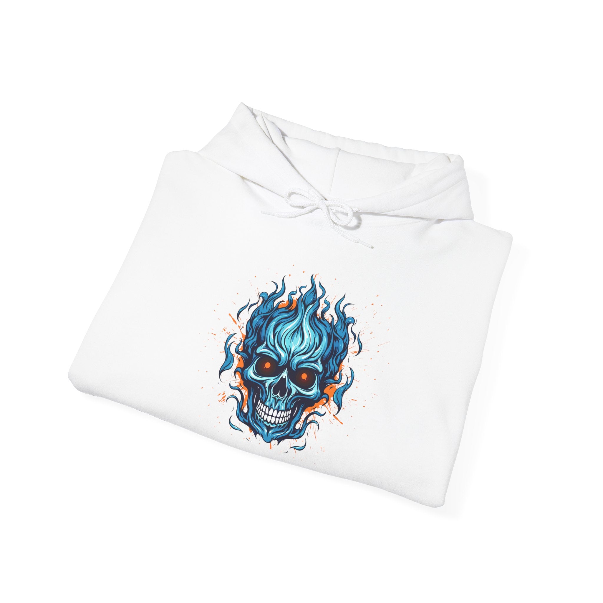 Edgy Skull Graphic Hoodie, Cozy Lounge Sweatshirt, Unique Gift for Halloween, Unisex Outerwear, Casual Streetwear