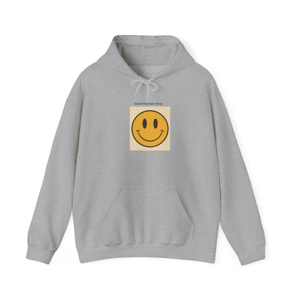 Smiley Face Unisex Hooded Sweatshirt | Cozy Casual Wear, Gift for Friends, Birthday Present, Fall Fashion, Chill Vibes
