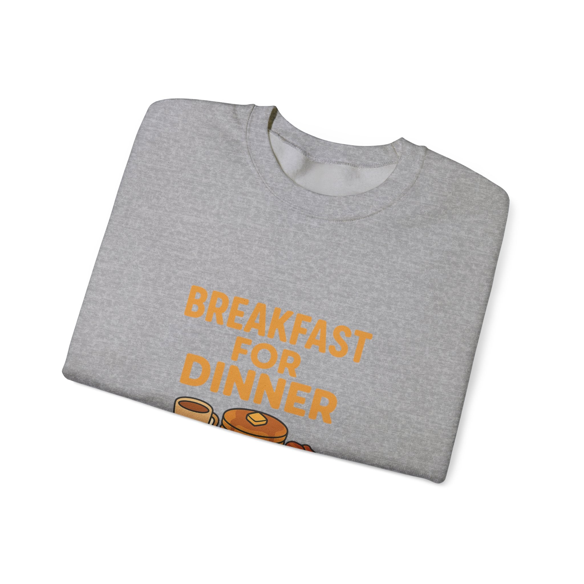 Breakfast for Dinner Sweatshirt, Cozy Crewneck for Food Lovers, Cute Gift for Brunch Enthusiasts, Fun Casual Wear, Ideal for Foodie Gifts