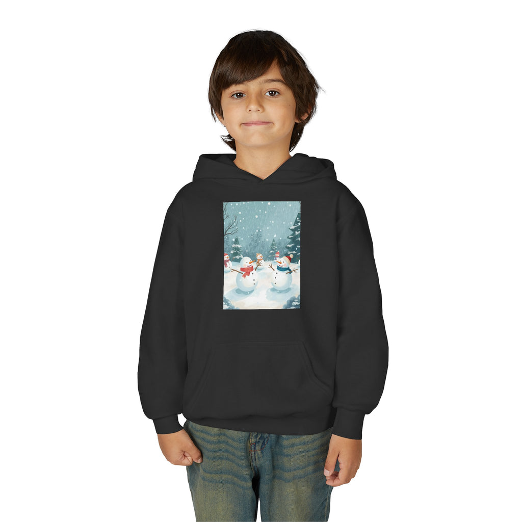 Festive Snowman Hoodie for Kids, Winter Sweatshirt, Christmas Gift, Holiday Apparel, Cozy Winter Wear