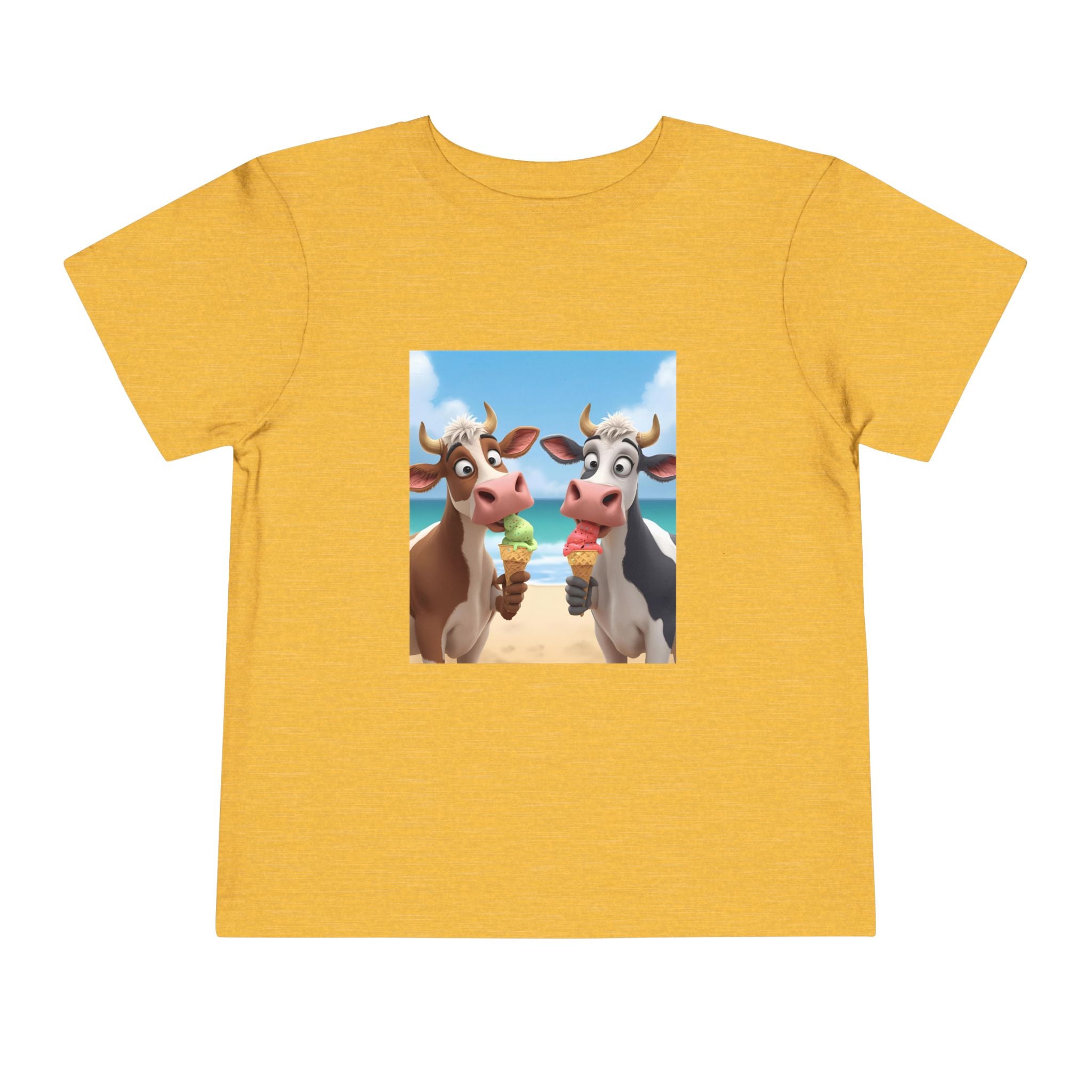 Beachy Cow Toddler Short Sleeve Tee