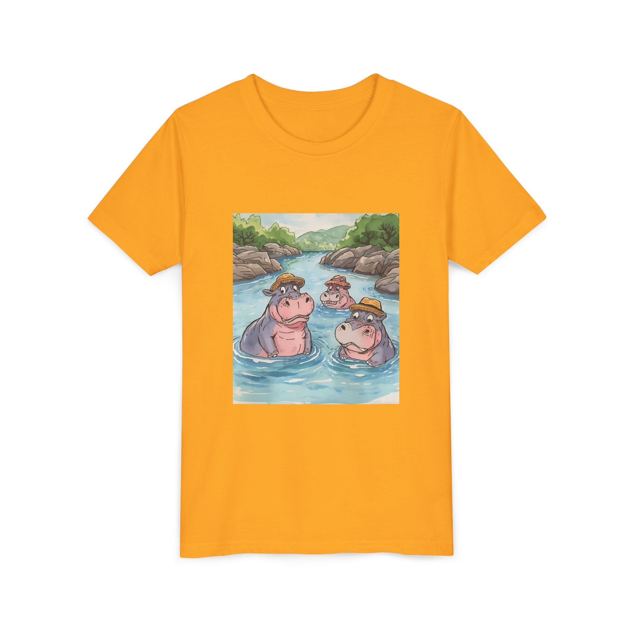 Hippo Cute Youth Short Sleeve Tee