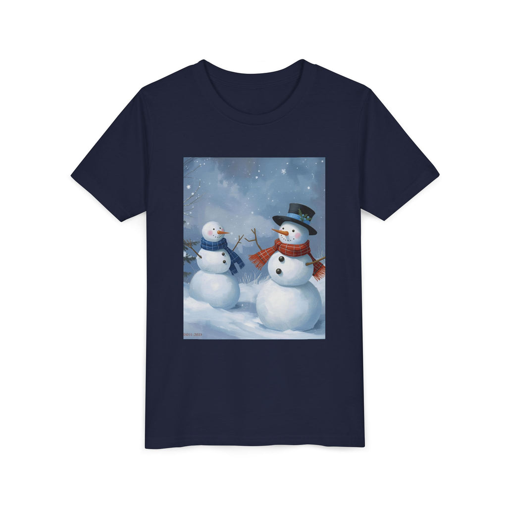 Christmas Snowman Family Youth Short Sleeve Tee