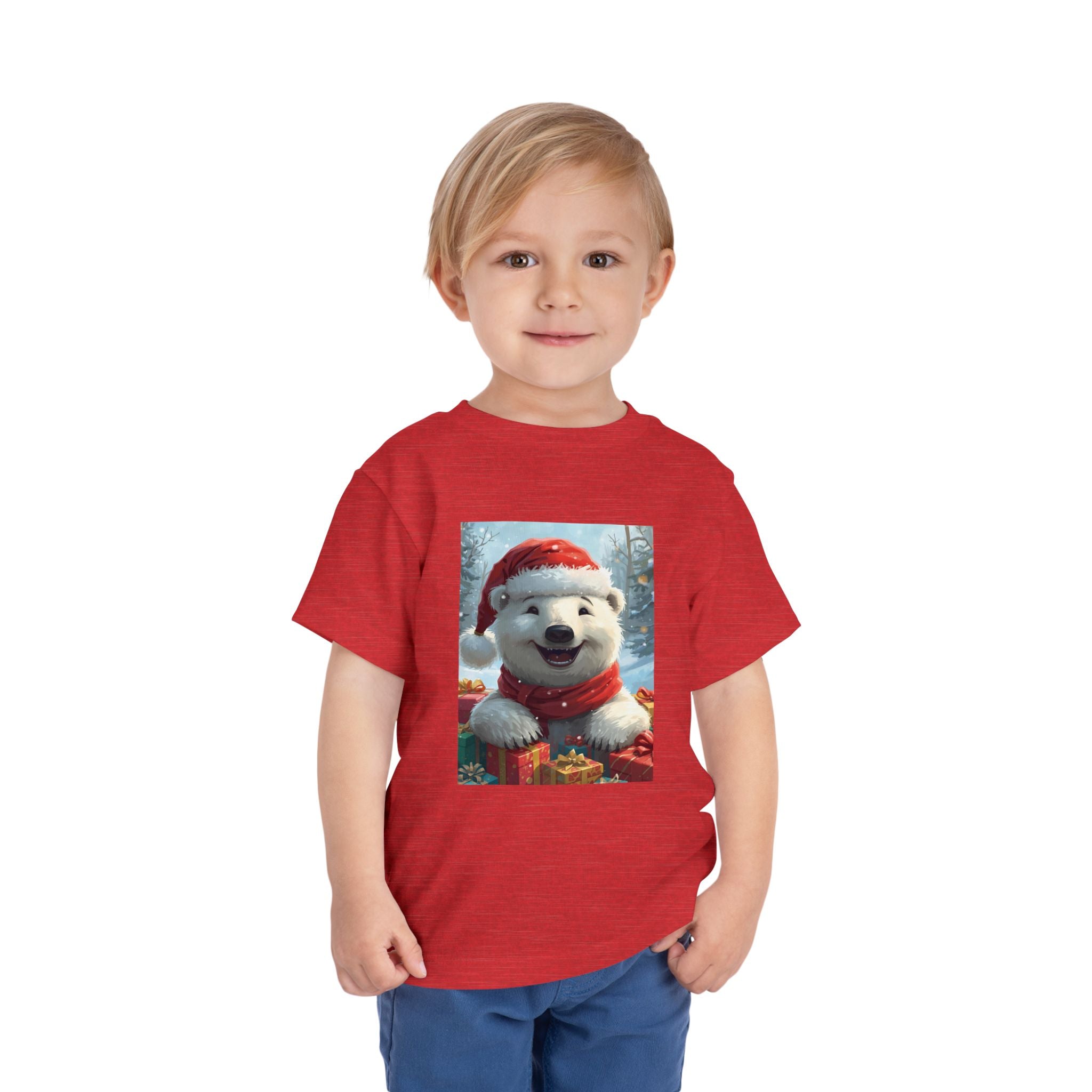 Christmas Bear Toddler Short Sleeve Tee