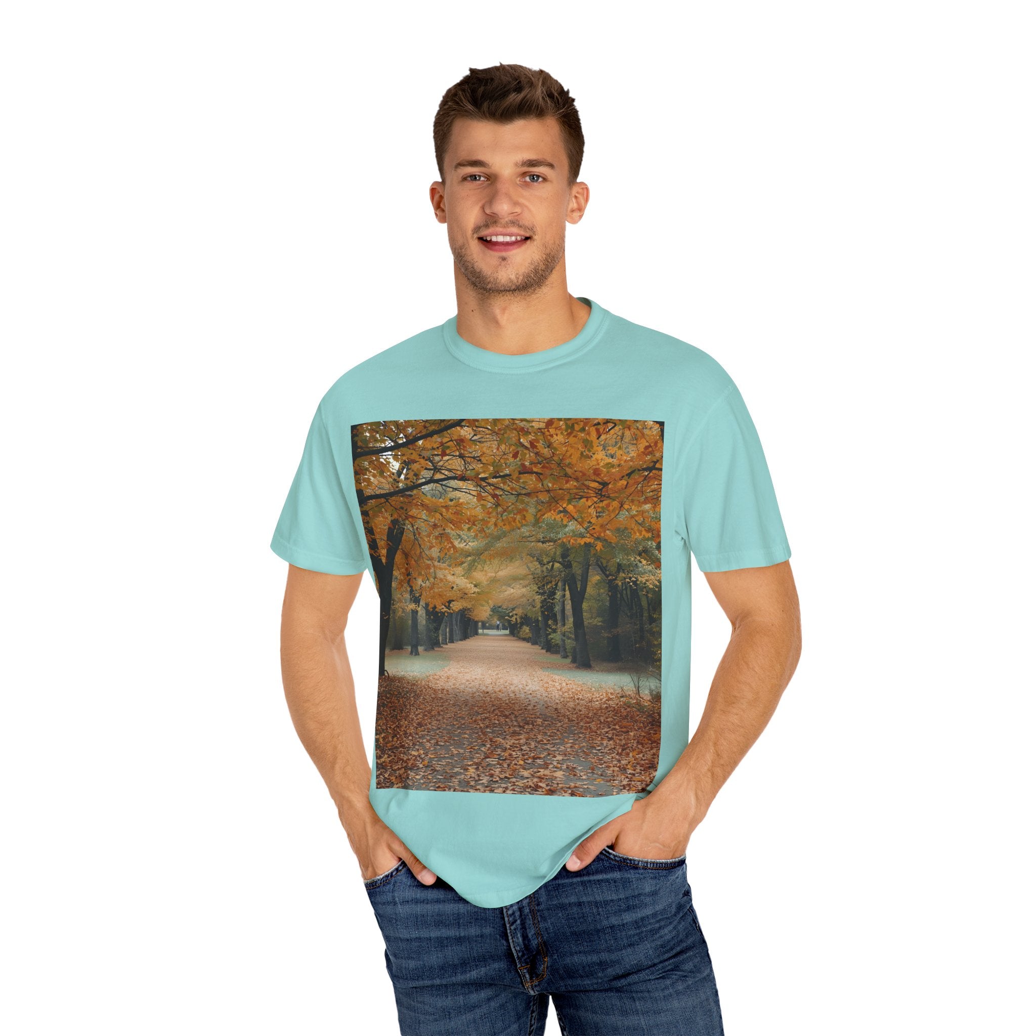 Autumn Pathways Unisex T-Shirt - Cozy Fall Vibes, Nature Lover's Tee, Seasonal Style, Perfect for Thanksgiving, Outdoors Events