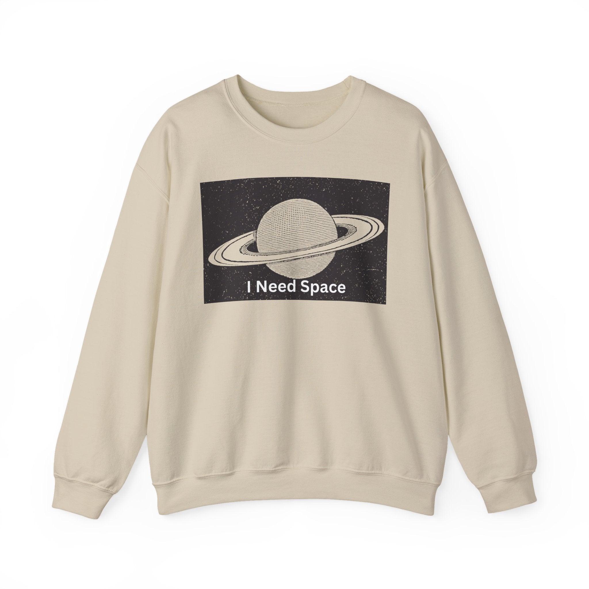Cosmic Space Sweatshirt, I Need Space Crewneck, Unisex Fashion, Planetary Gift, Galaxy Lover Gift, Relaxed Fit Pullover