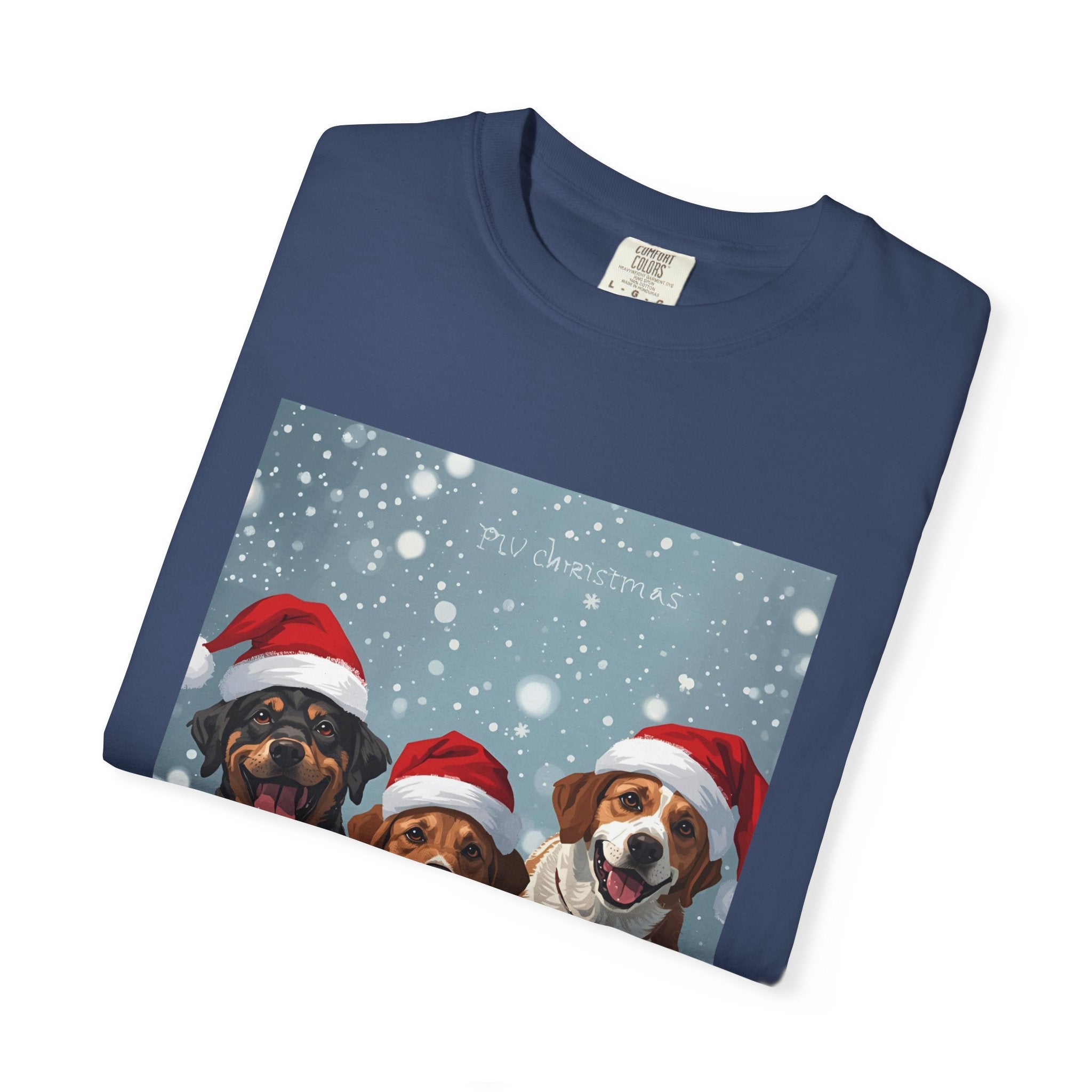 Cute Festive Dog Christmas T-Shirt, Unisex Holiday Tee, Cute Pet Lover Shirt, Christmas Apparel, Dog-Themed Gift, Winter Wear, Fun Family Outfit