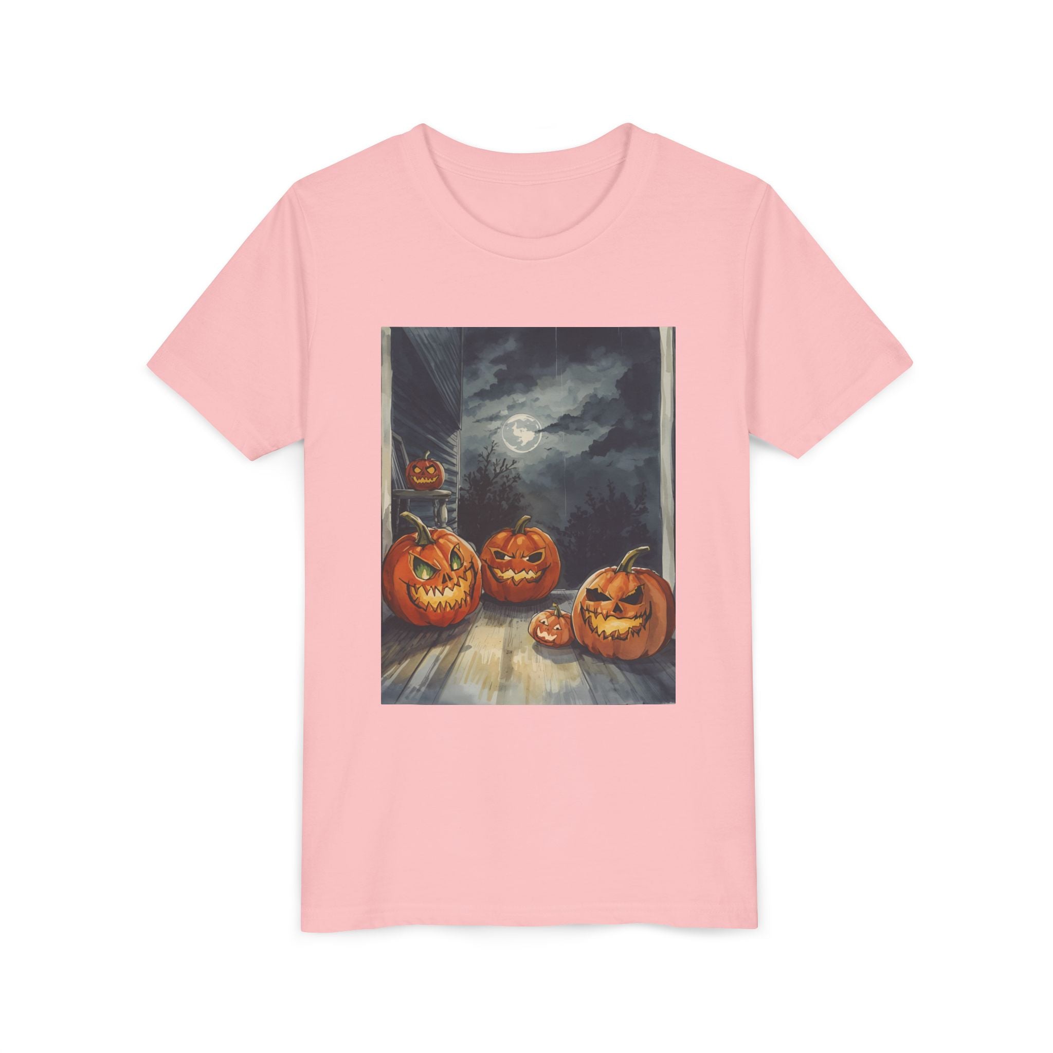 Halloween Pumpkin Spooky Youth Short Sleeve Tee