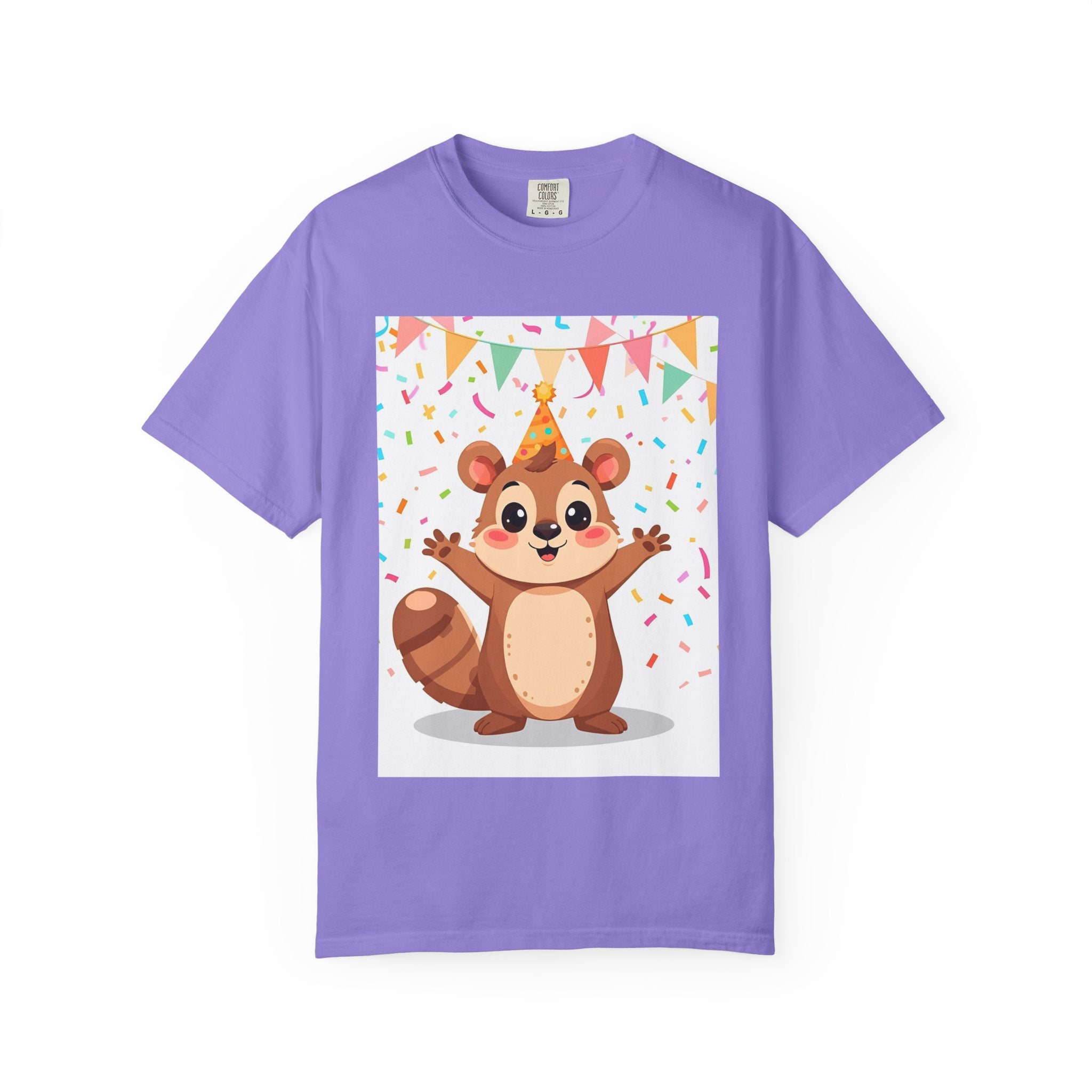 Adorable Party Animal Squirl T-Shirt - Birthday Gift, Unisex Tee, Celebration Apparel, Cute Animal Print, Fun Gift Idea