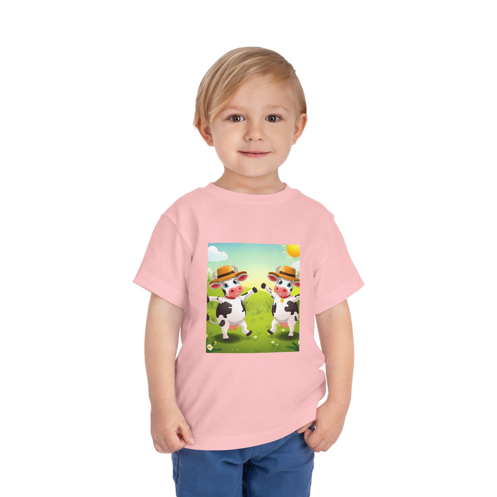 Cute Cow Fun Farm Toddler Short Sleeve Tee