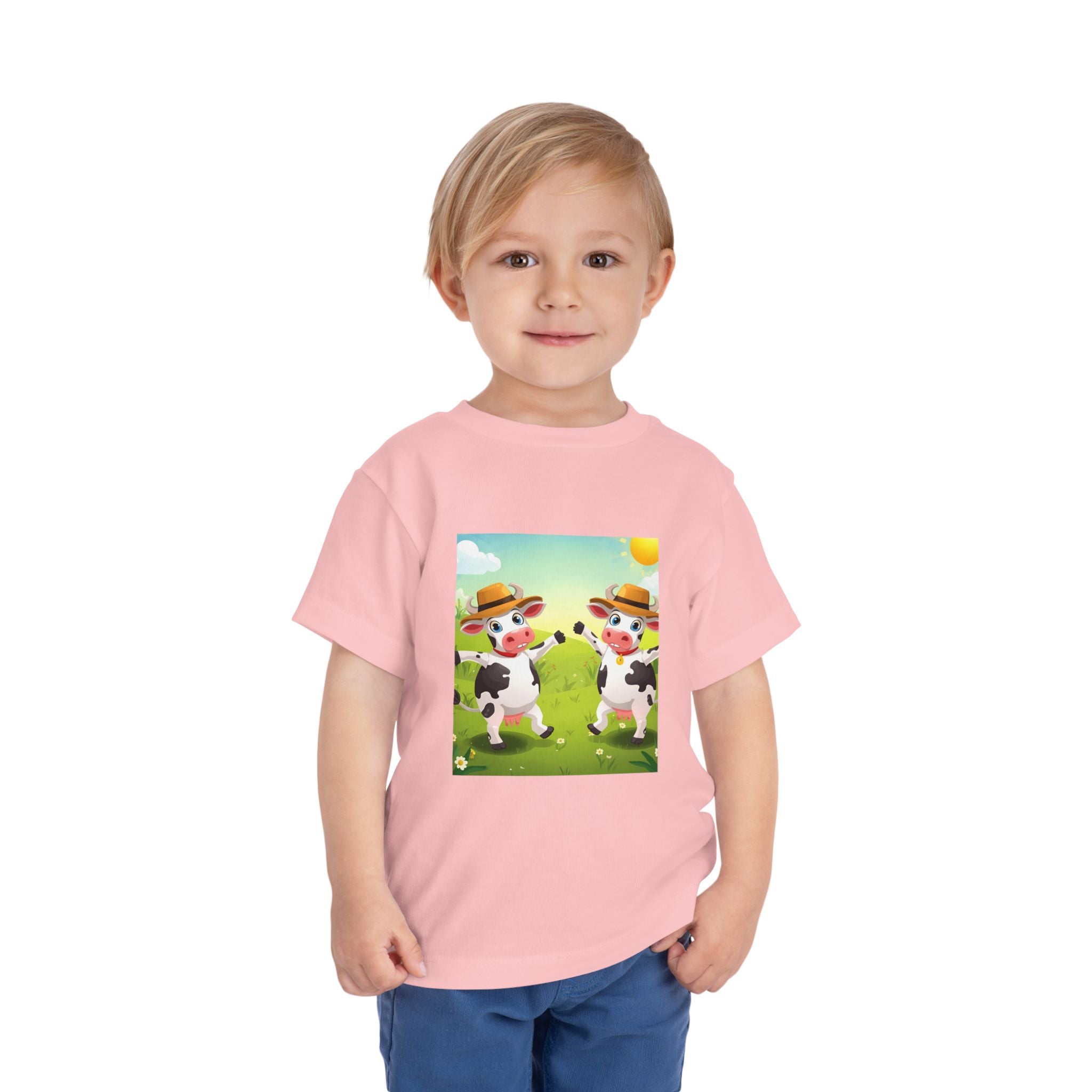 Cute Cow Fun Farm Toddler Short Sleeve Tee