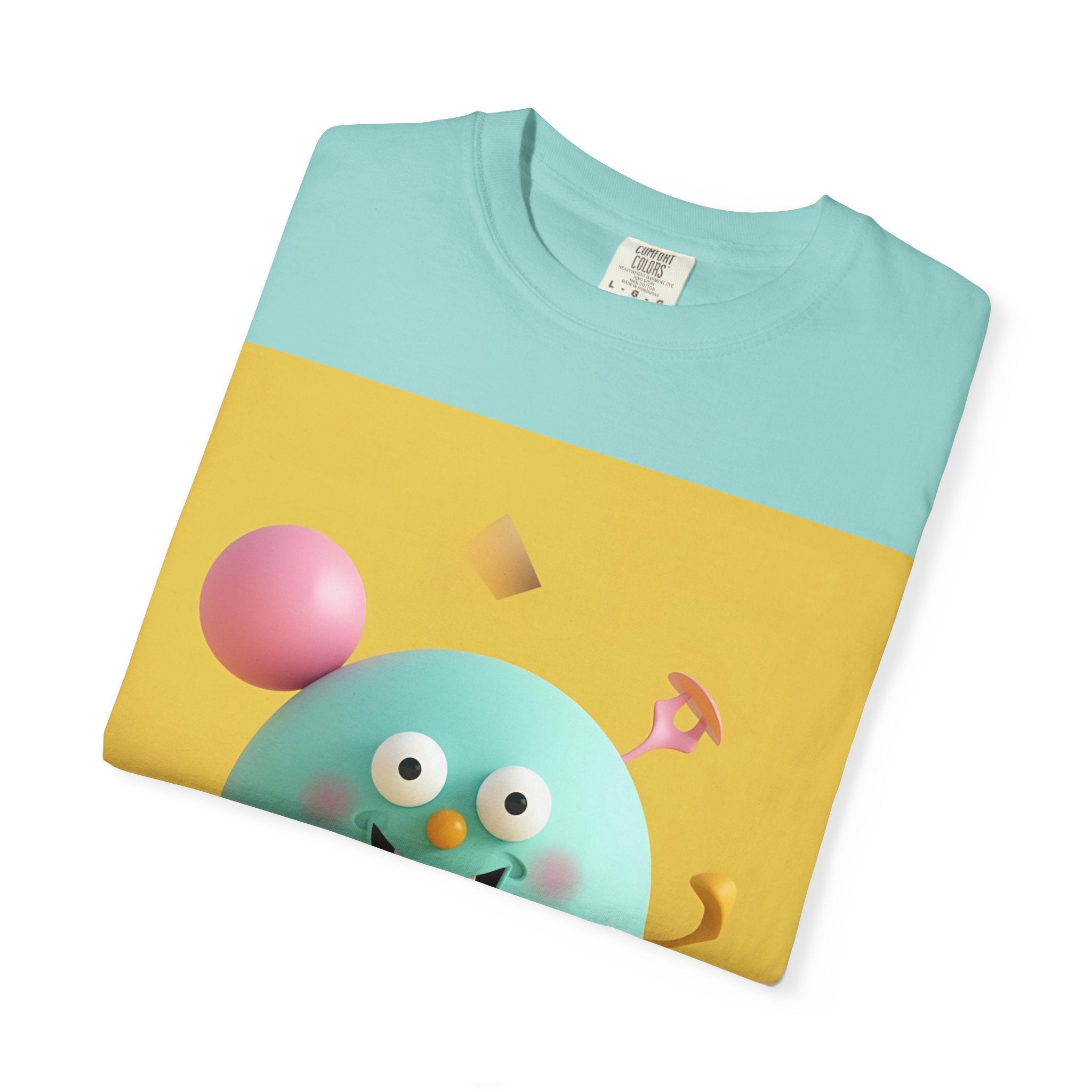 Playful Colorful Cartoon T-Shirt, Fun Graphic Tee, Summer Casual Wear, Gift for Kids and Adults, Birthday Party Outfit, Unique Design