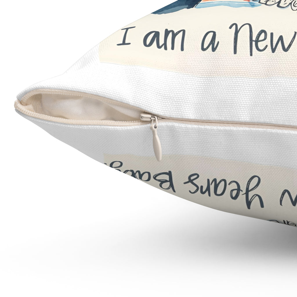 New Year Baby Throw Pillow, Cute Baby Home Decor, Holiday Cushion, Celebration Decorative Pillow, Kids Room Accent