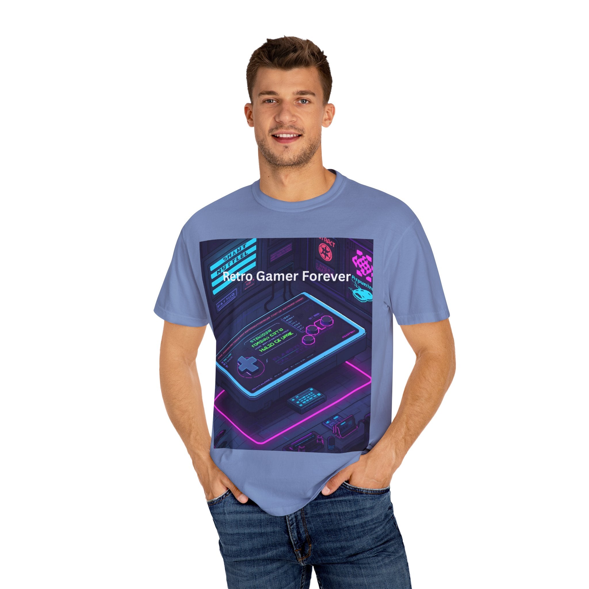 Retro Game Controller Unisex Garment-Dyed T-shirt