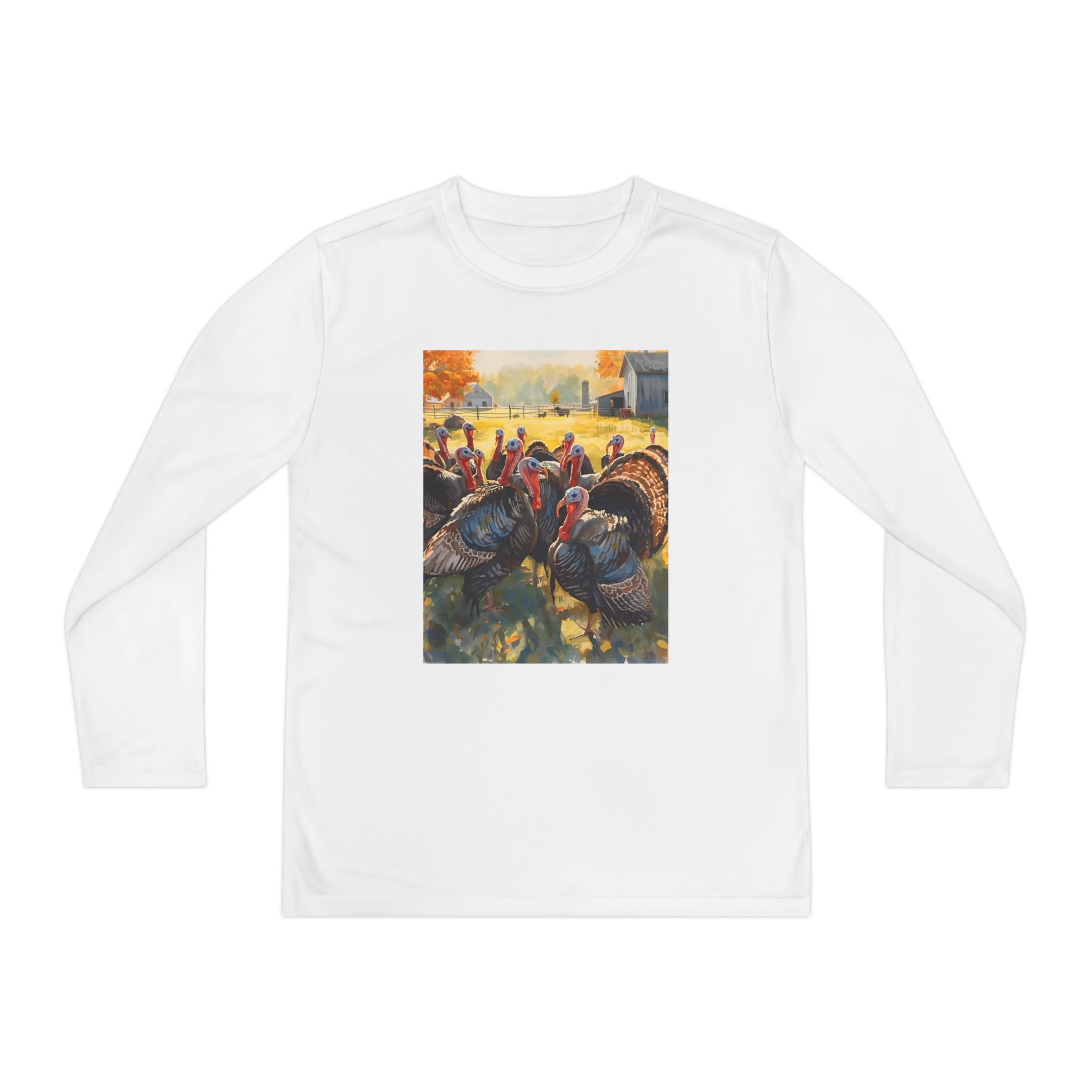 Thanksgiving Turkey Youth Long Sleeve Turkey Tee, Thanksgiving Shirt, Fall Outfit, Holiday Apparel, Kids Long Sleeve Top, Autumn Clothing