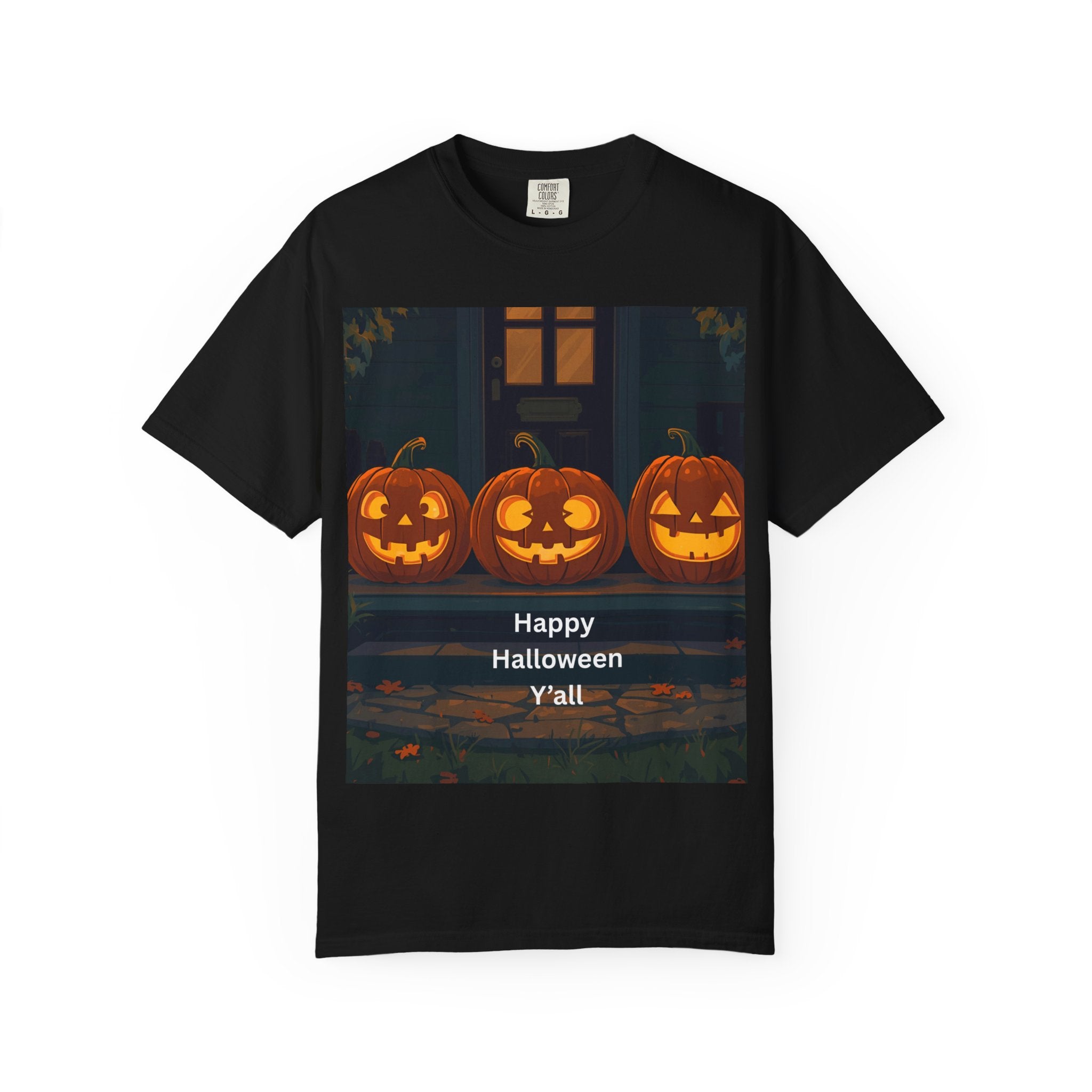 Happy Halloween Unisex T-Shirt, Spooky Season Apparel, Halloween Costume, Fall T-Shirt, Pumpkin Design Shirt, Y'all Graphic Tee