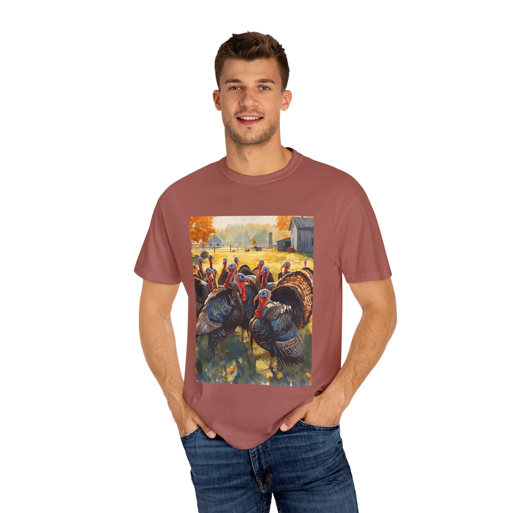 Thanksgiving Turkey T-shirt, Fall Apparel, Unisex Casual Tee, Funny Turkey Shirt, Autumn Wardrobe Essential