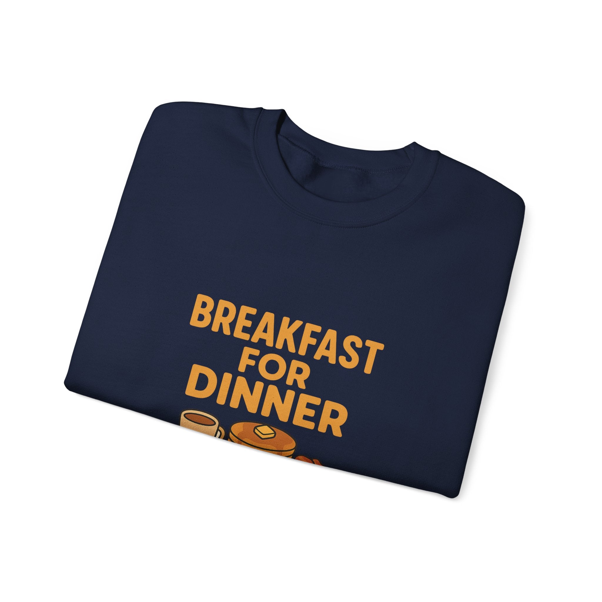 Breakfast for Dinner Sweatshirt, Cozy Crewneck for Food Lovers, Cute Gift for Brunch Enthusiasts, Fun Casual Wear, Ideal for Foodie Gifts