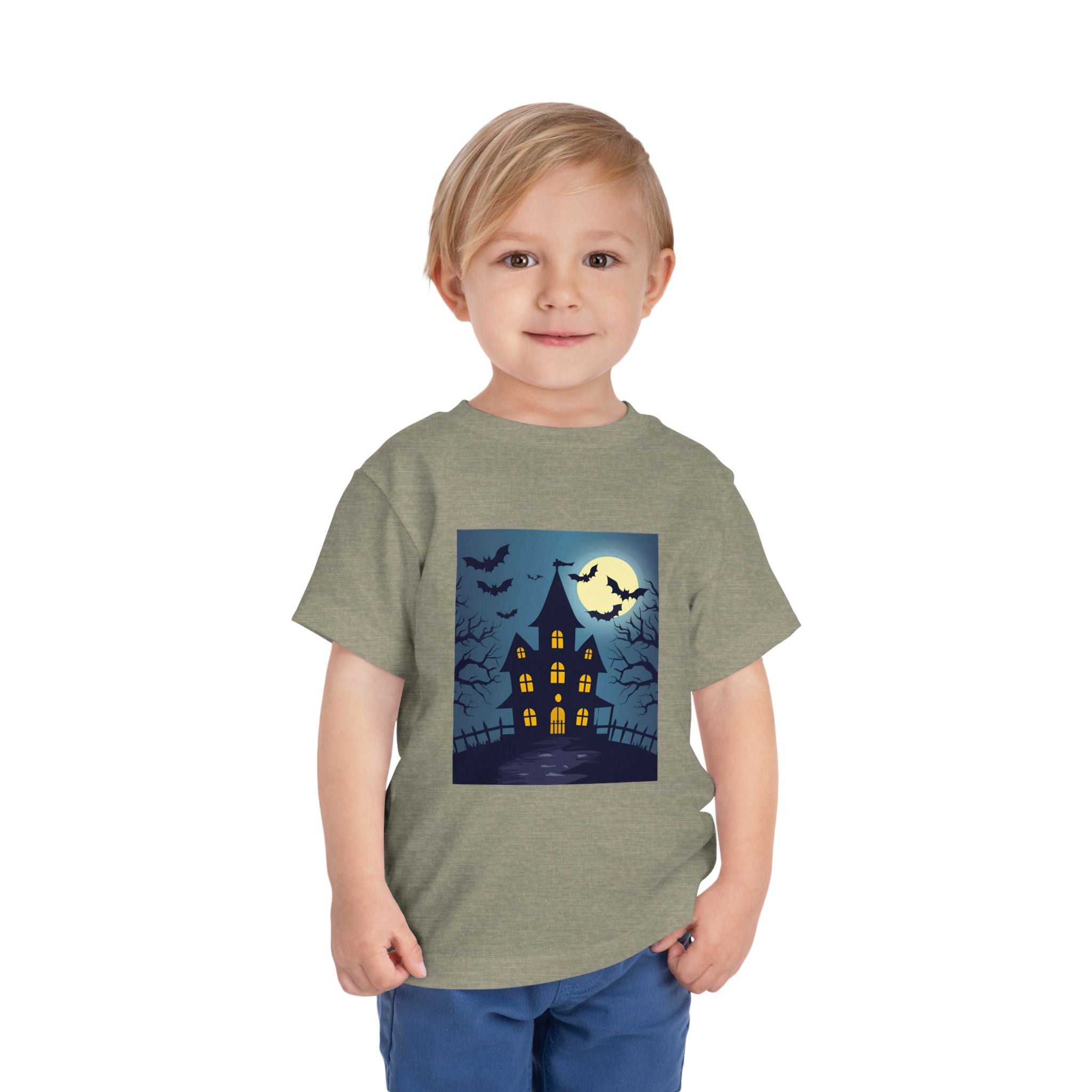 Toddler Halloween T-Shirt, Spooky Haunted House Tee, Kids Halloween Costume, Toddler Witch Shirt, Halloween Party Outfit