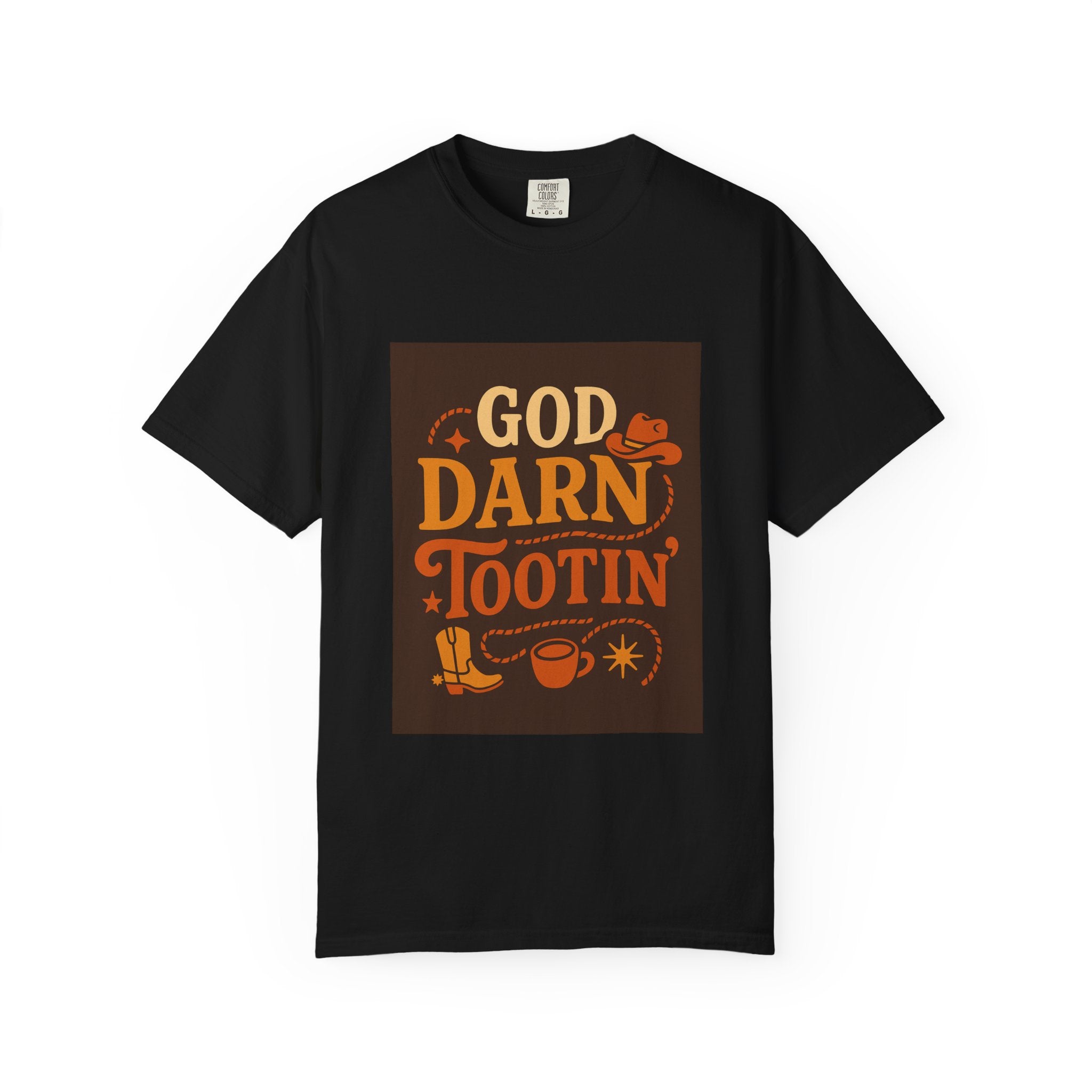 Vintage-Inspired Unisex T-Shirt with 'God Darn Tootin' Graphic - Perfect for Cowpoke Gatherings, Western Themed Events, Gift