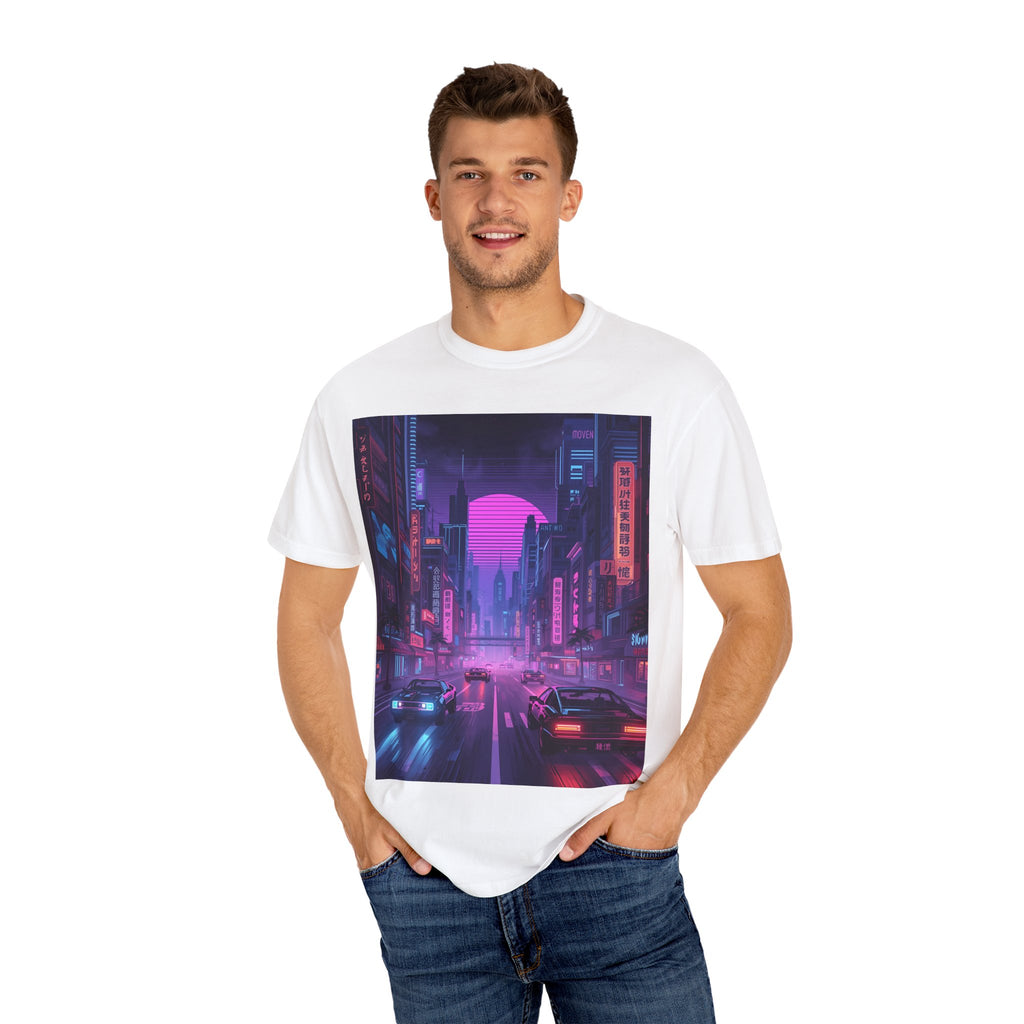 Futuristic City Unisex T-Shirt, Trendy Graphic Tee, Streetwear Style, Perfect for Gifts, Casual Wear, Summer Vibes