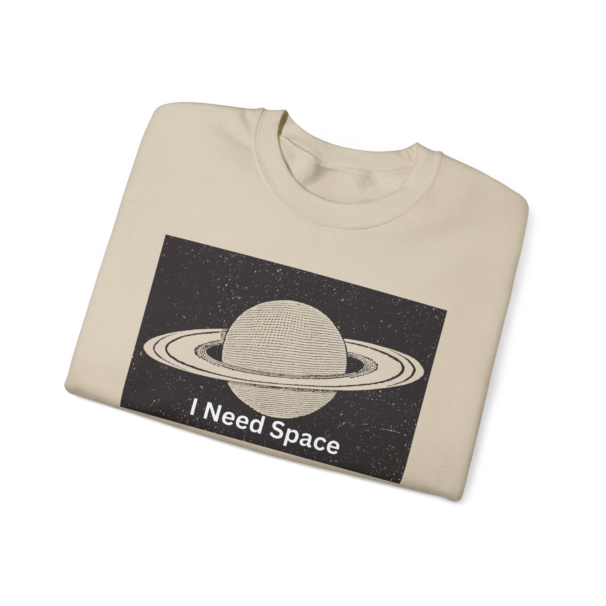 Cosmic Space Sweatshirt, I Need Space Crewneck, Unisex Fashion, Planetary Gift, Galaxy Lover Gift, Relaxed Fit Pullover