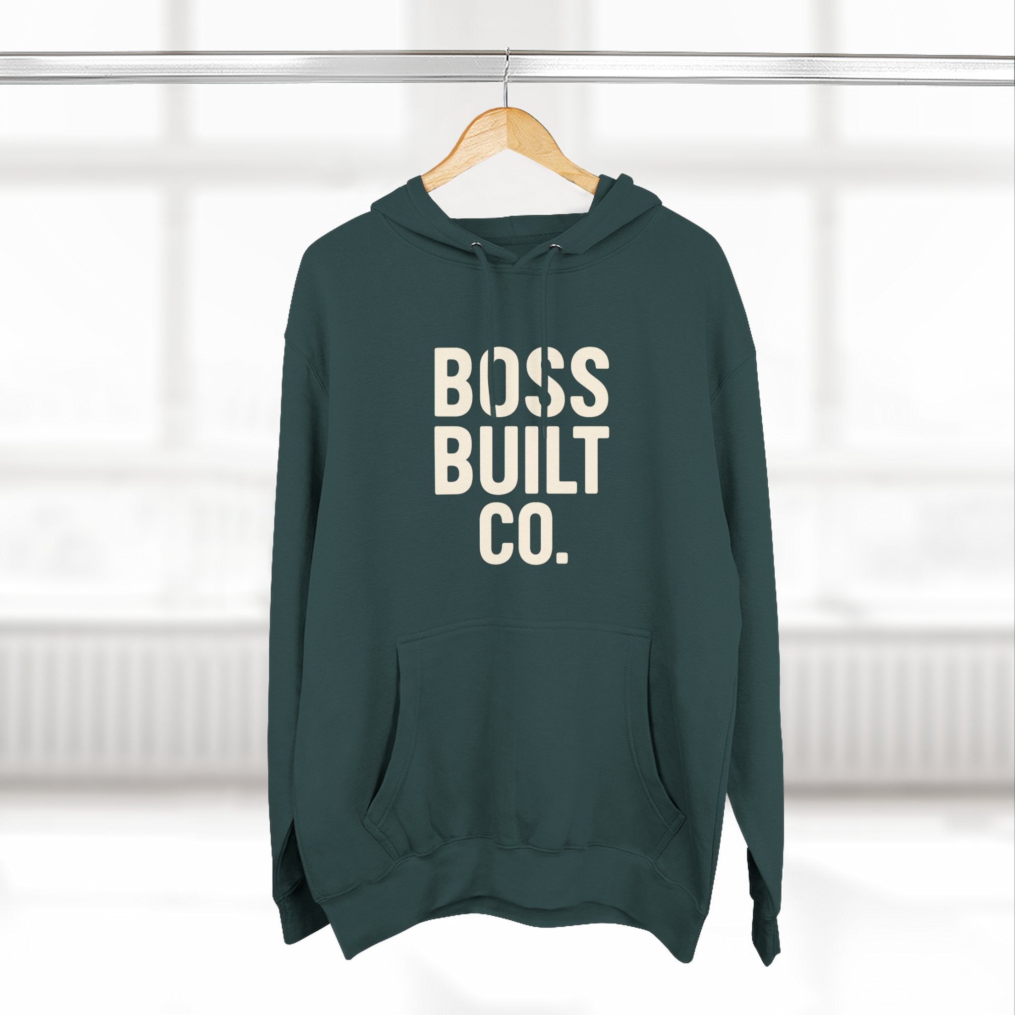Boss Built Co. Hoodie — Motivational Graphic Pullover