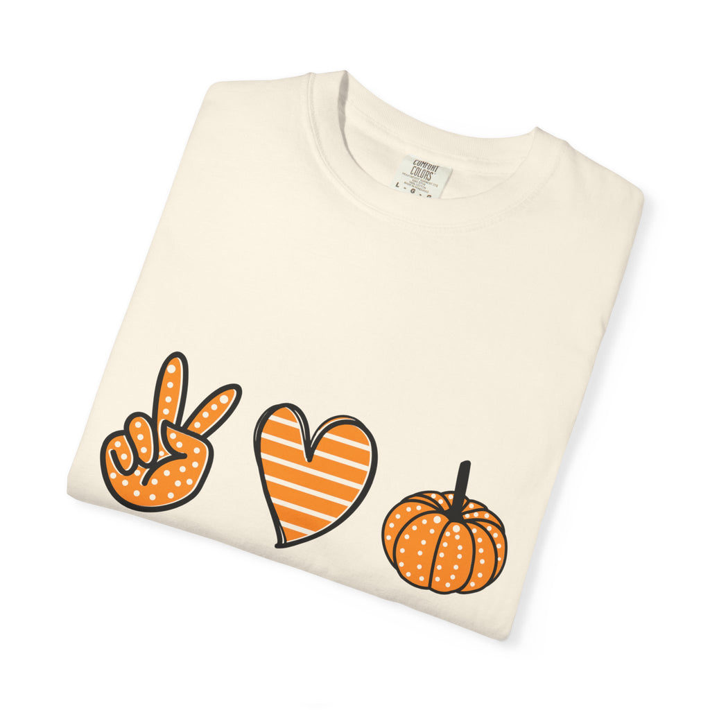 Autumn Vibes T-Shirt, Peace Love Fall Tee, Unisex Fall Shirt, Casual Harvest Top, Thanksgiving Gift, Cozy Seasonal Wear