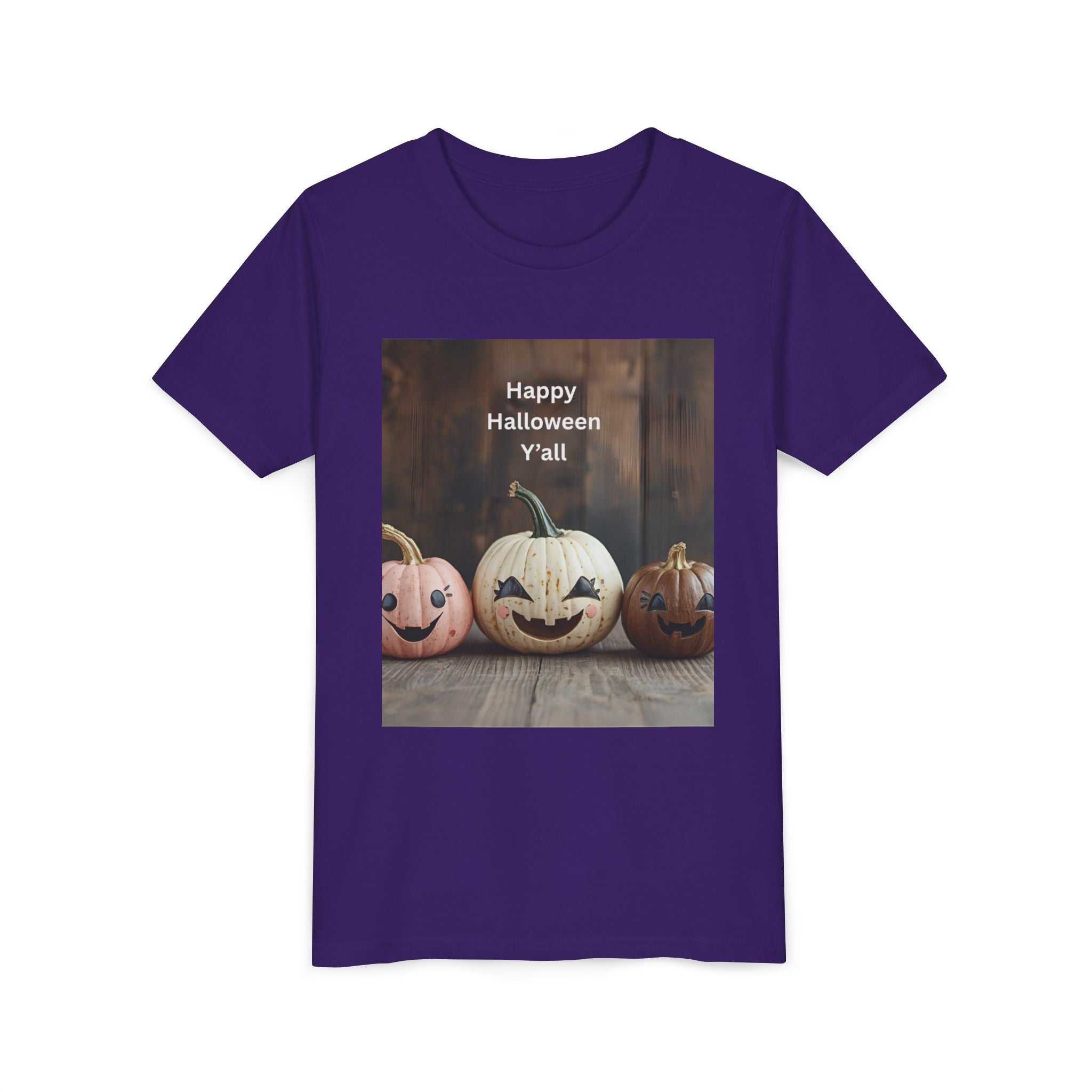 Happy Halloween Youth Tee, Kids Halloween Shirt, Pumpkin T-Shirt, Fall Festival Apparel, Trick or Treat Wear, Spooky Season Top