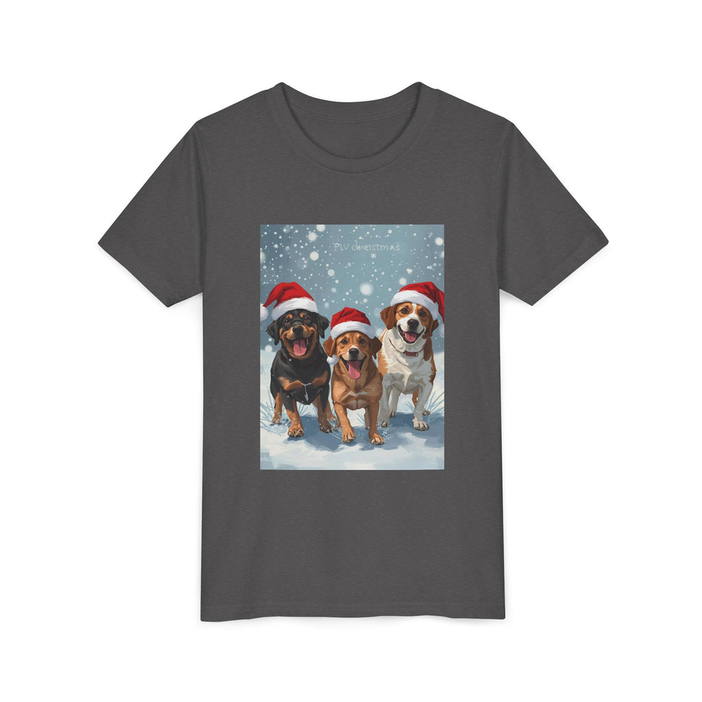 Cute Christmas Dogs Youth Short Sleeve Tee
