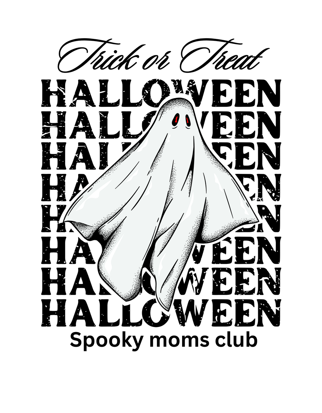 Halloween Spooky Moms Club Unisex Tee, Halloween Shirt, Ghost Tee, Funny Tee, Gift for Moms, Casual Wear
