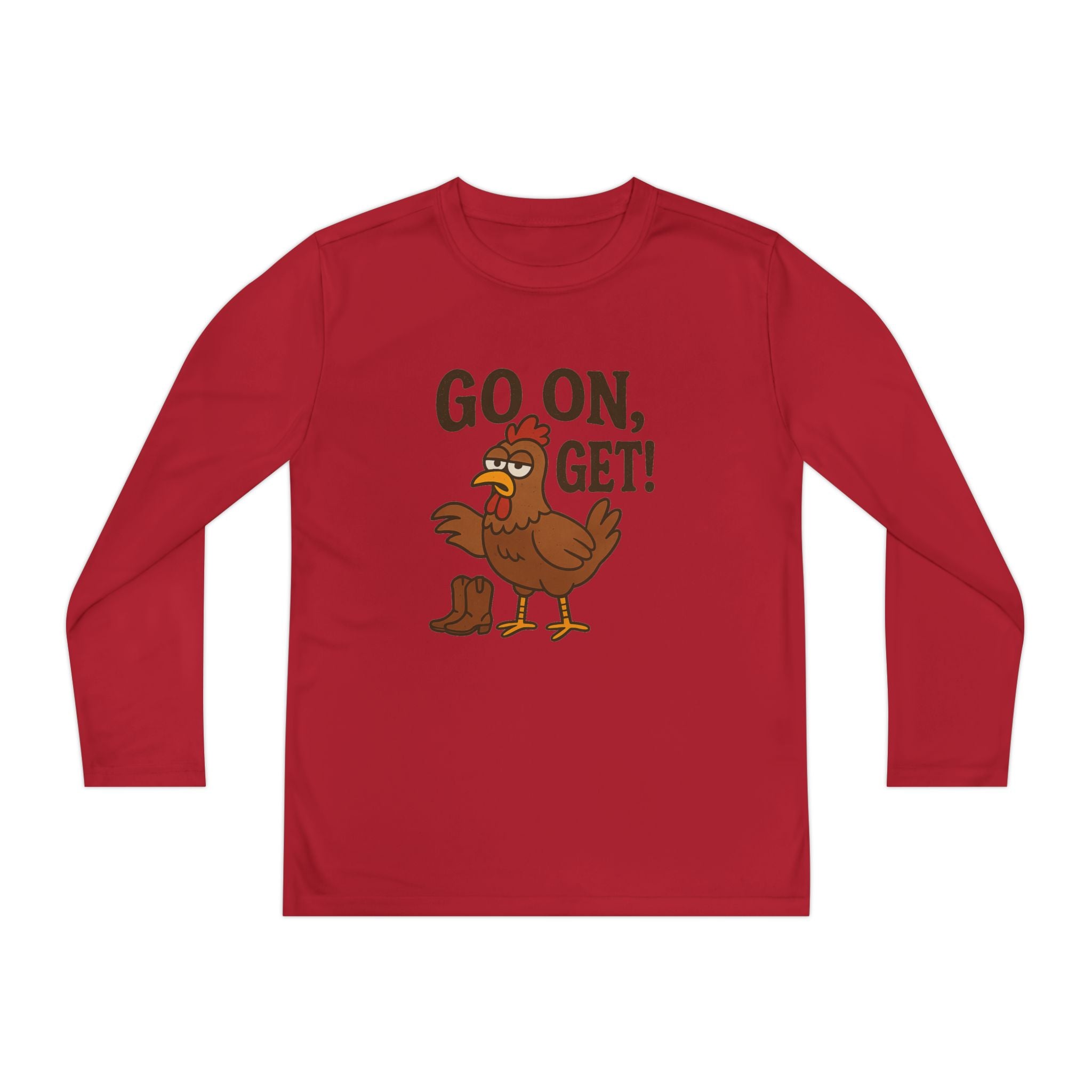 Go On Get Funny Youth Chicken Shirt