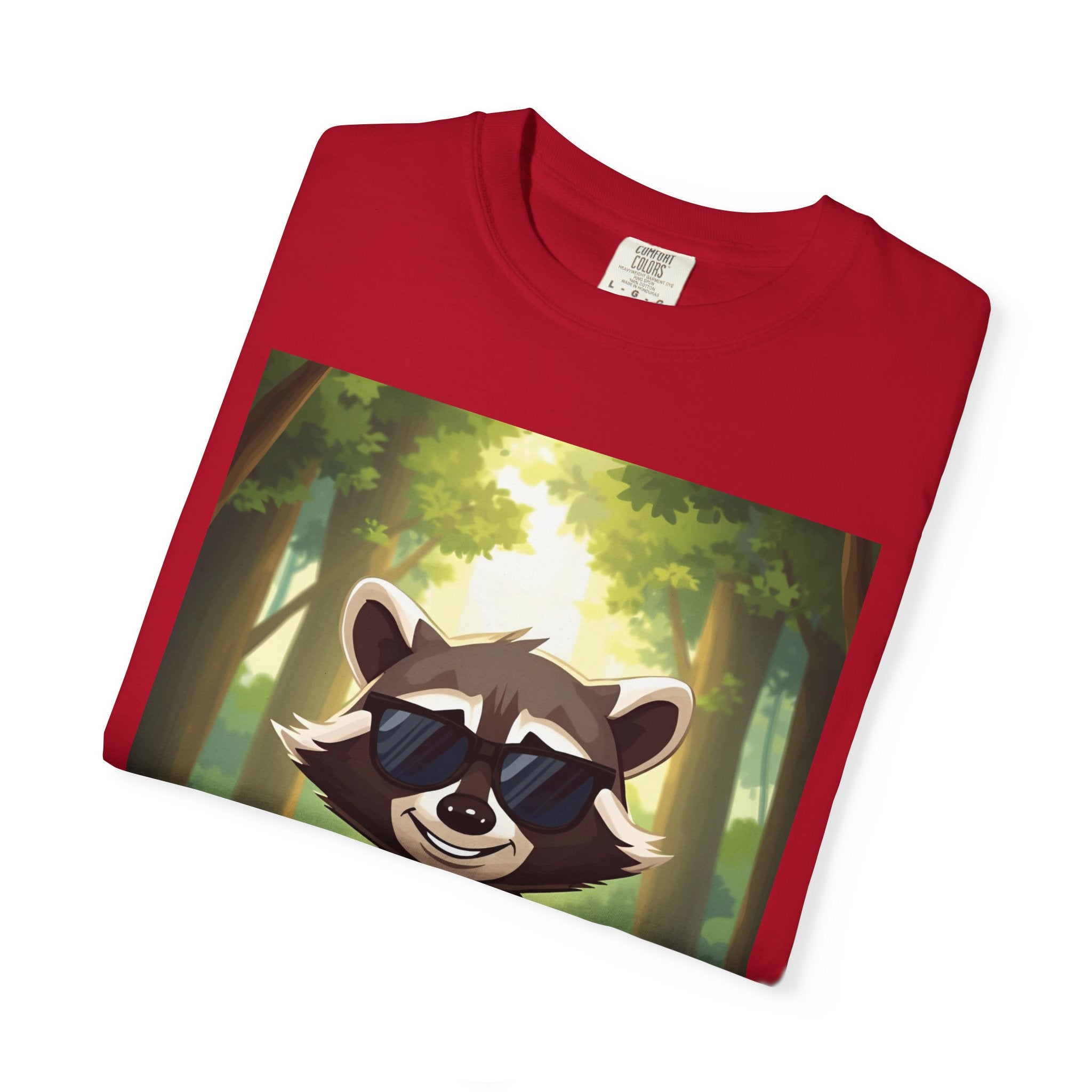 Whimsical Raccoon T-Shirt, Fun Nature Tee, Unisex Forest Shirt, Gift for Animal Lovers, Cute Wildlife Apparel