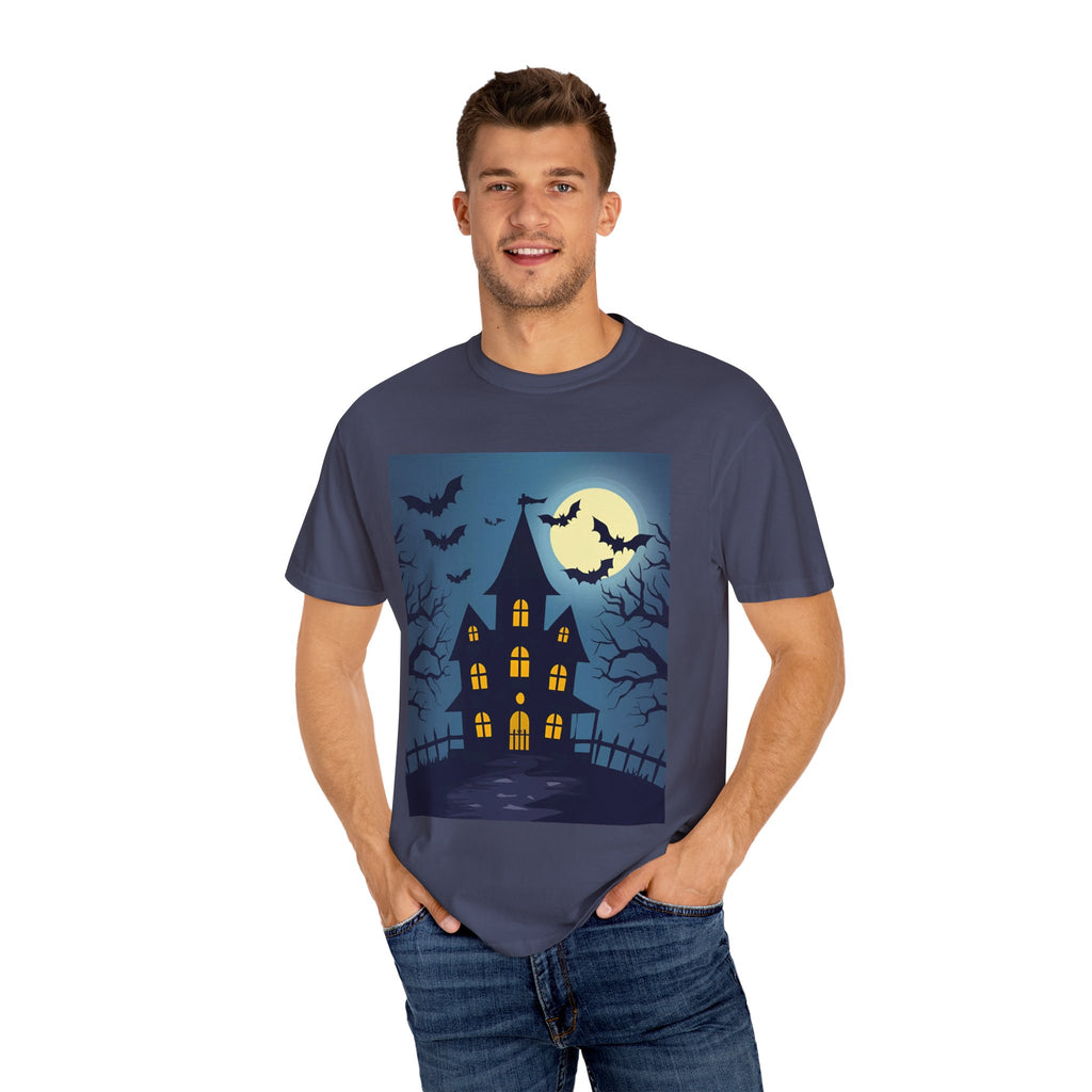 Haunted House Graphic T-Shirt | Halloween Tee, Unisex Shirt, Spooky Top, Fall Apparel, Gift for Halloween Lovers