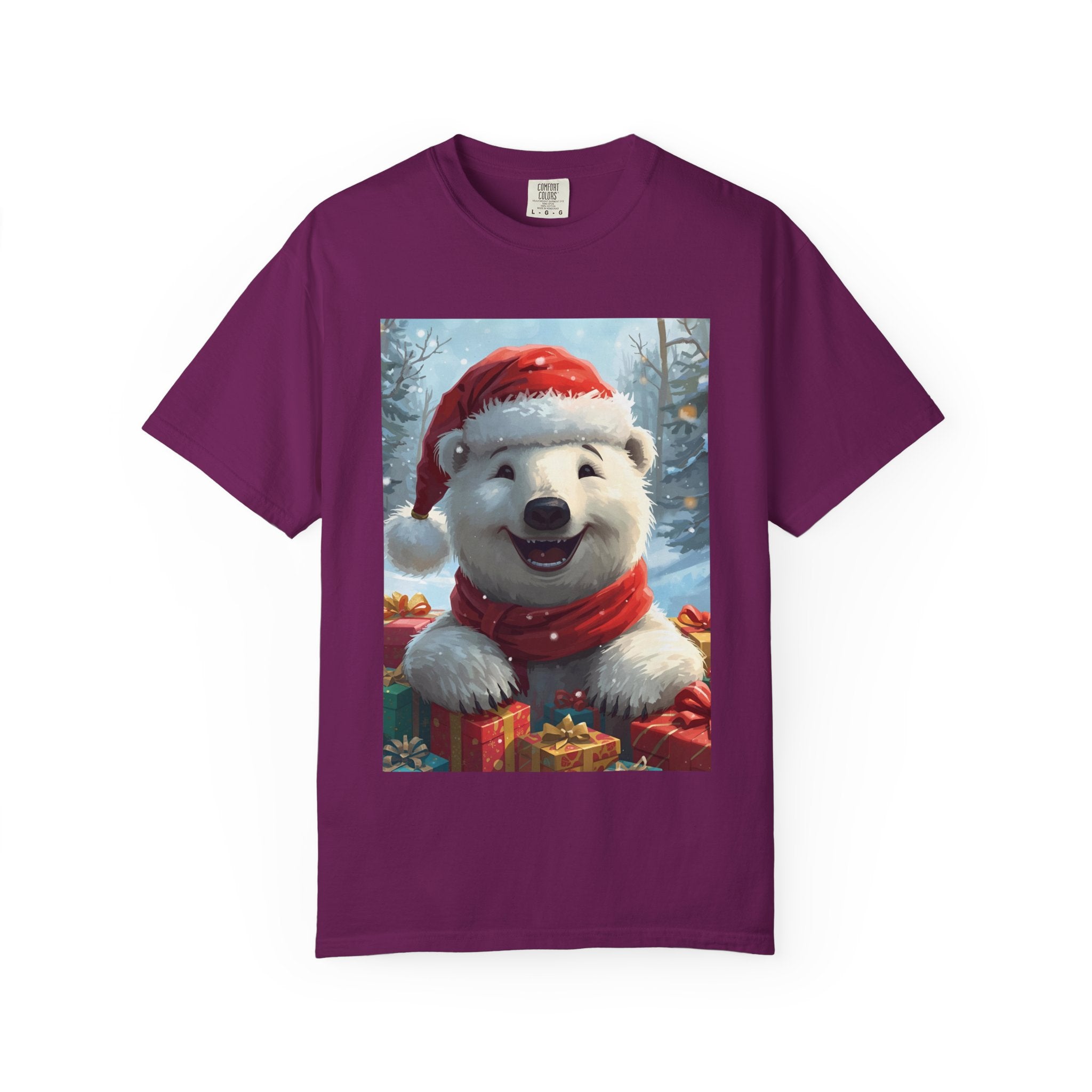 Christmas Polar Bear T-Shirt, Holiday Tee, Winter Apparel, Gift For Animal Lovers, Festive Casual Wear