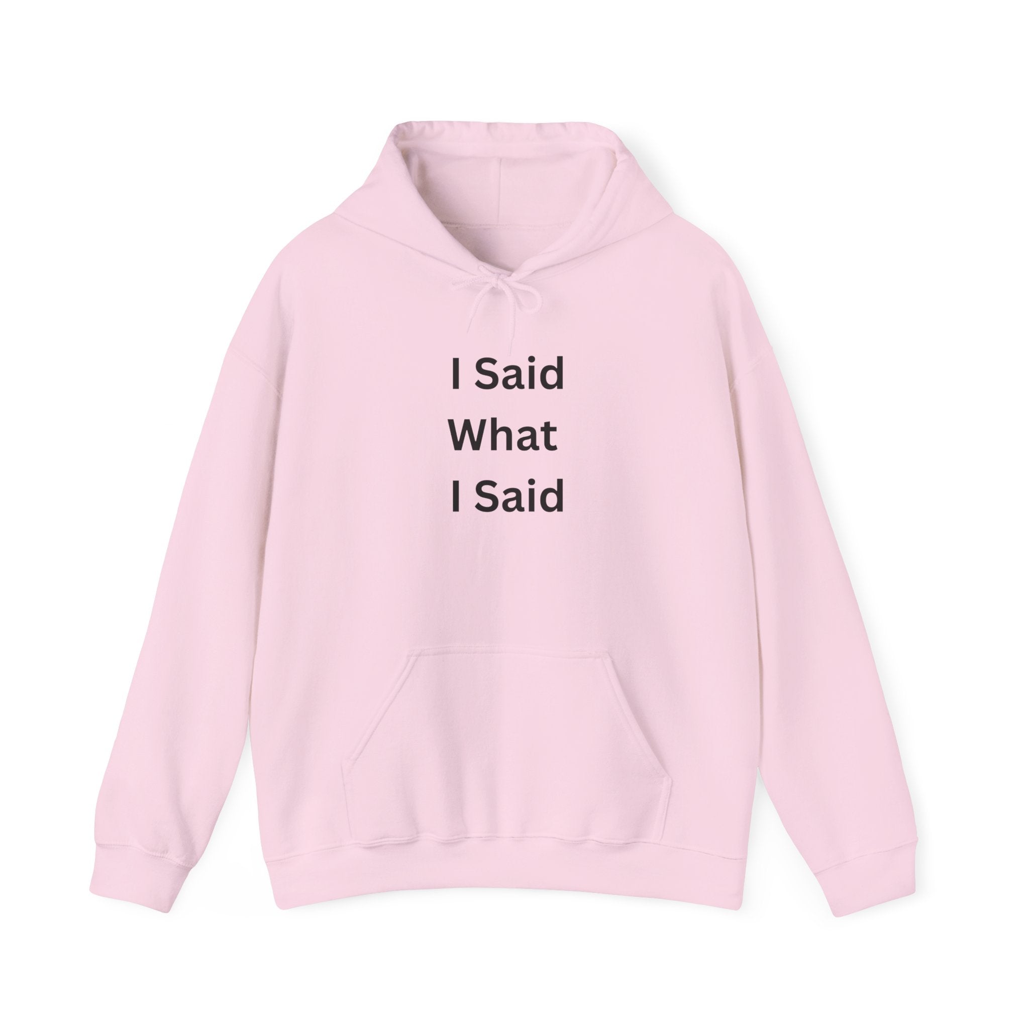 I Said What I Said Hoodie - Unisex Heavy Blend™ Sweatshirt, Motivational Quote Hoodie, Casual Wear, Gift for Friends, Cozy Style