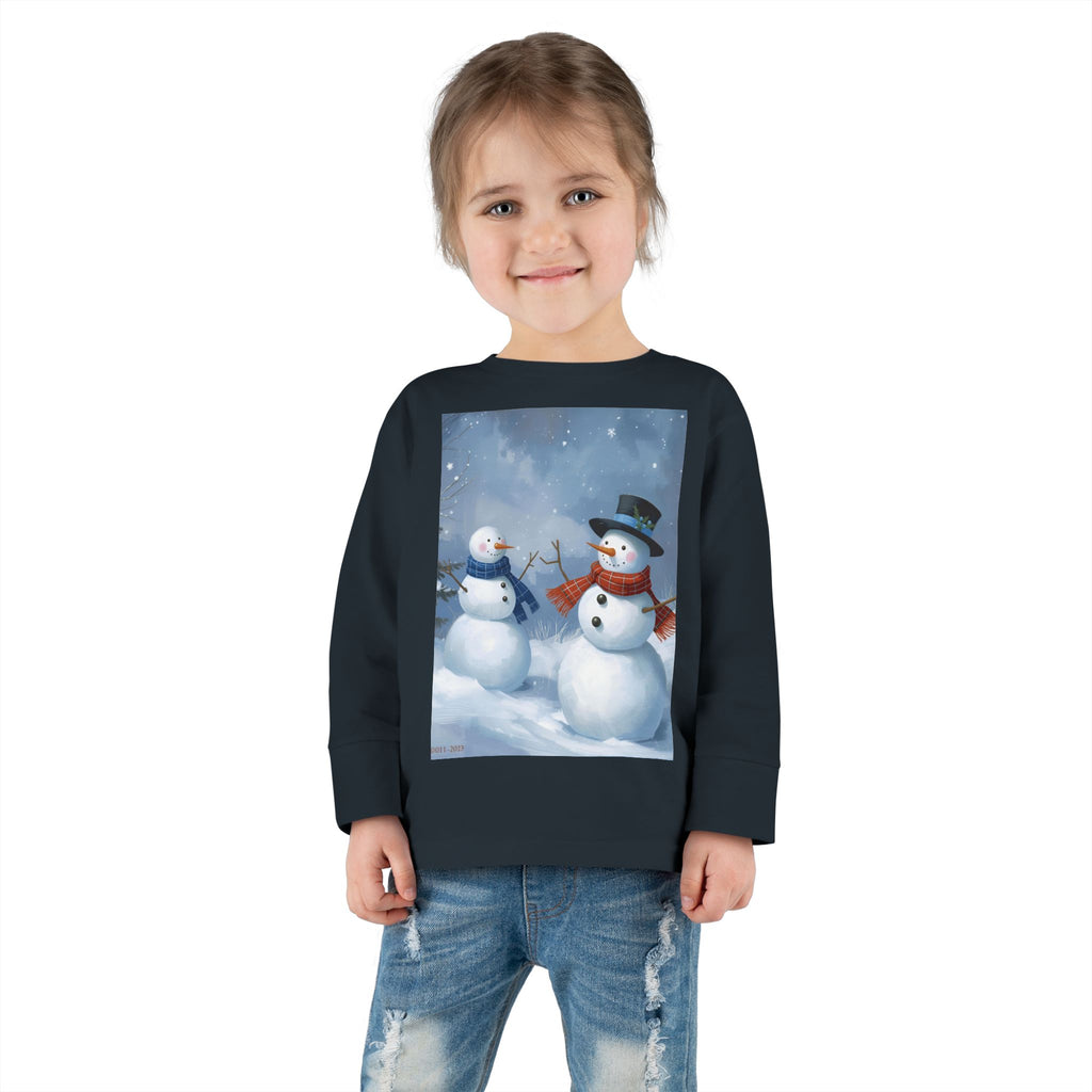 Christmas Snowman Family Toddler Long Sleeve Tee