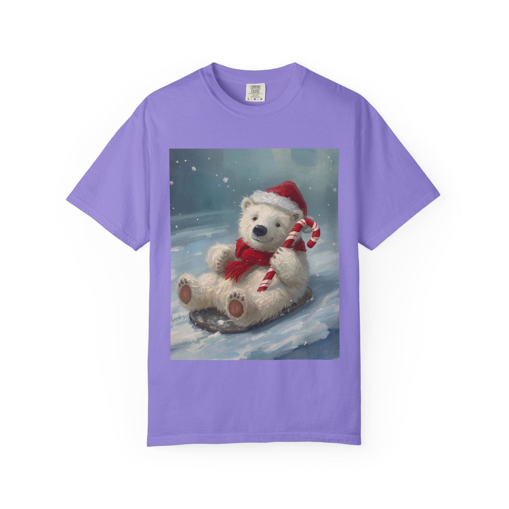 Cozy Christmas Bear T-Shirt, Winter Apparel, Holiday Gift, Family Matching Tee, Cute Polar Bear Design, Festive Outfit