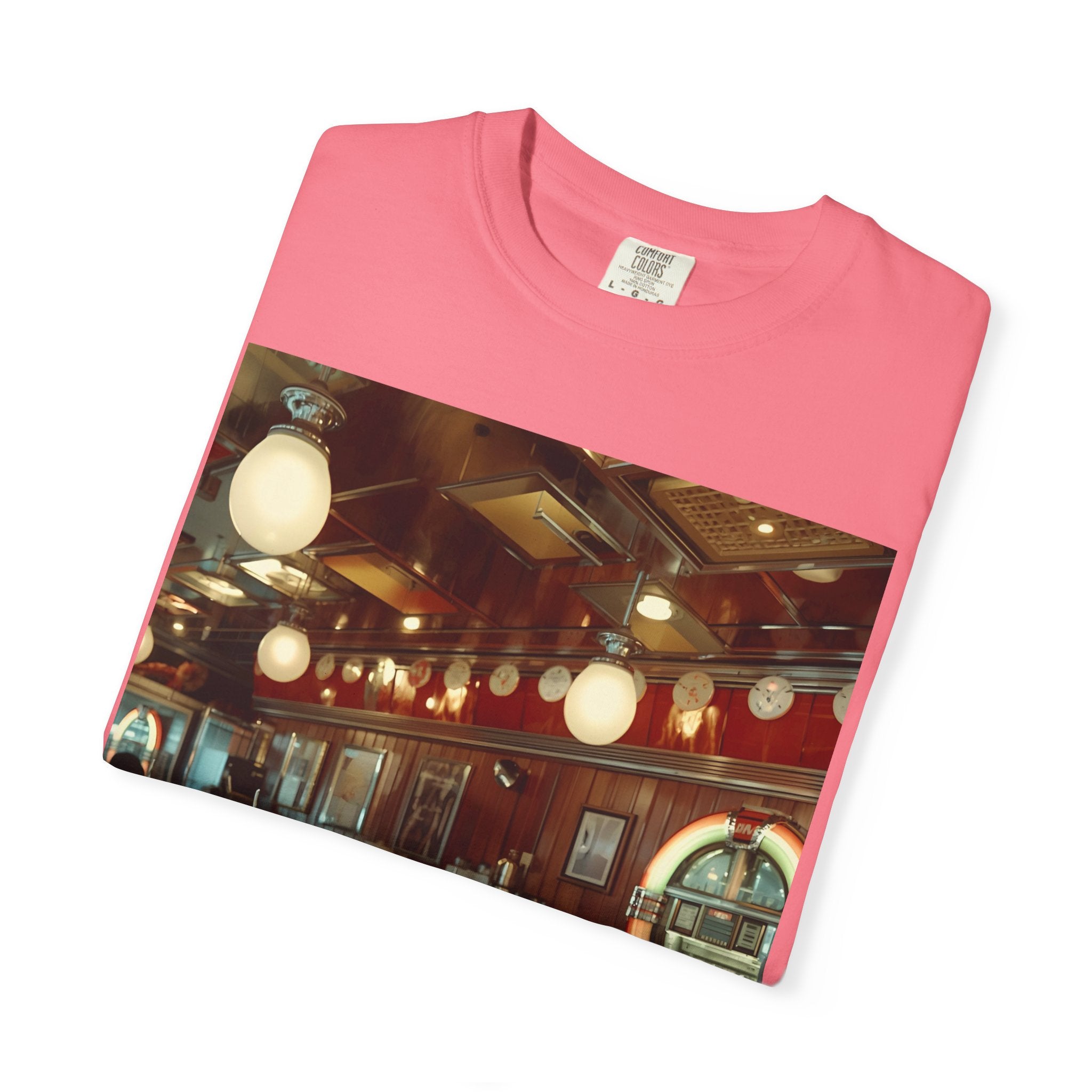 Cozy Cafe Vibe T-Shirt | Unisex Garment-Dyed Tee for Casual Outings, Vintage Style, Ice Cream Lovers, Retro Aesthetic, Everyday Wear