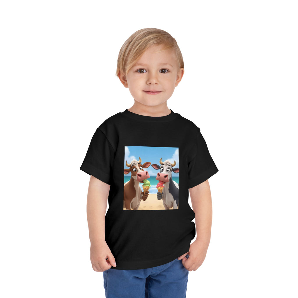 Beachy Cow Toddler Short Sleeve Tee